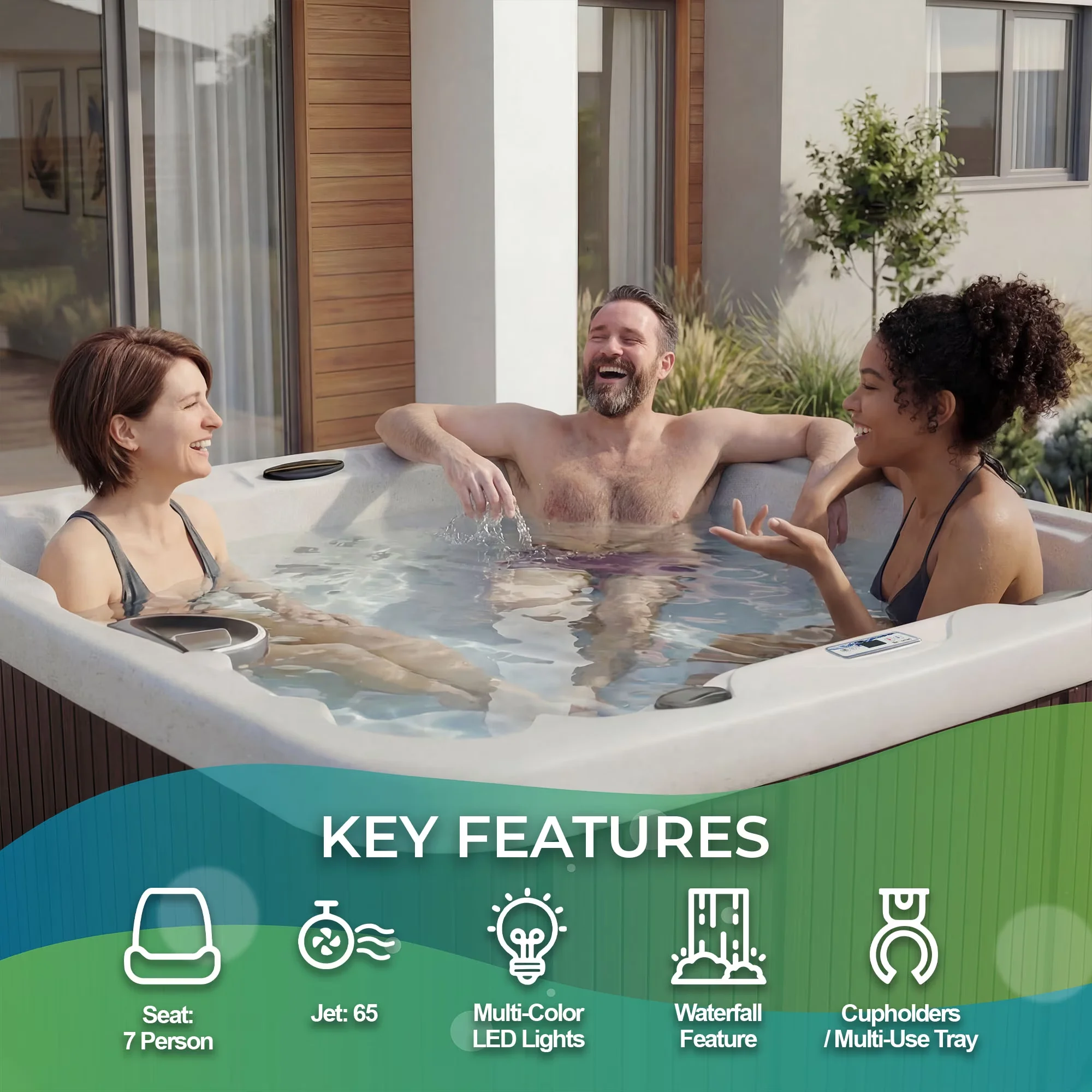 Classic Hot Tub with Insulated, Puncture Resistant, Coronado () - Blue Model 88A6E2