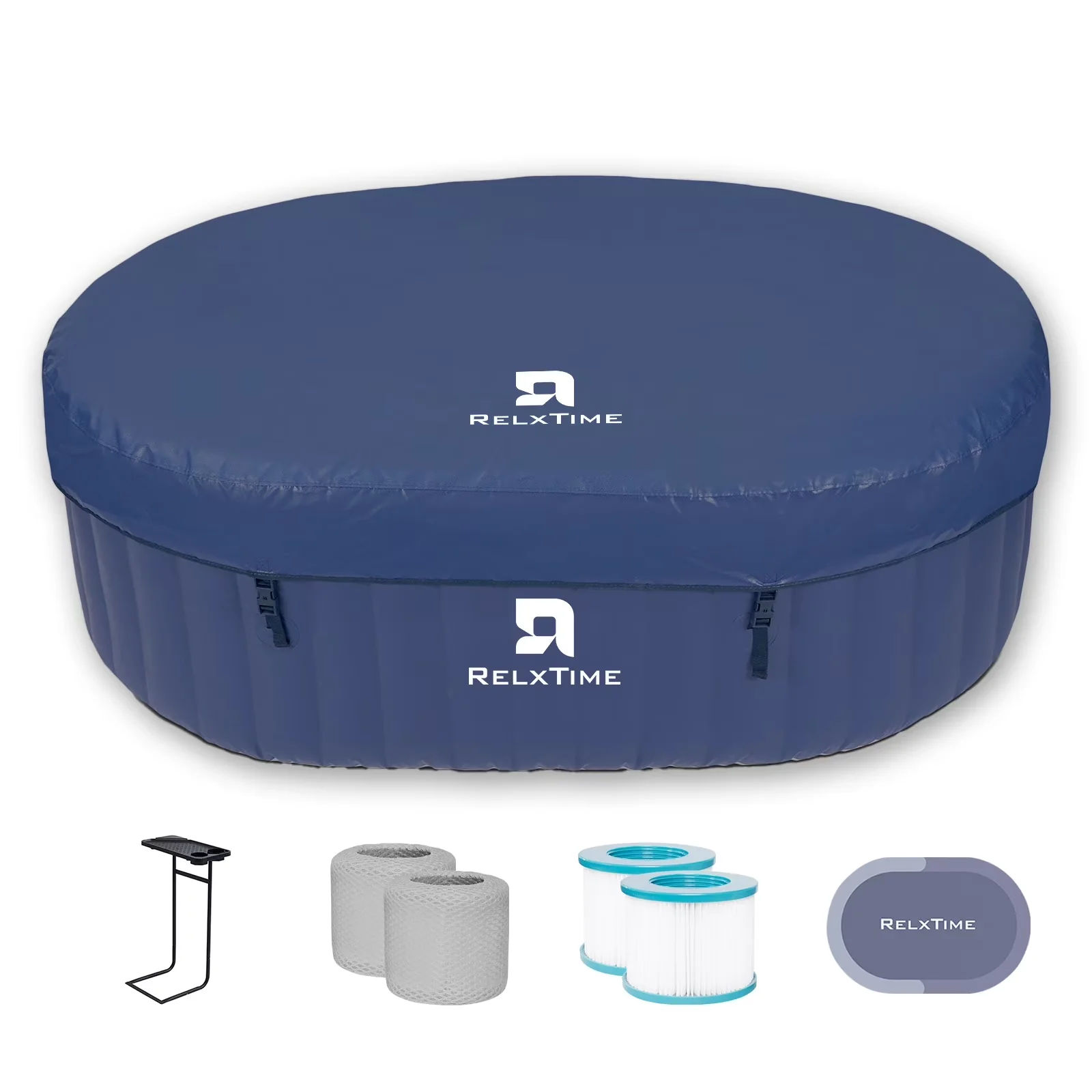 Hot Tub Reliable with Energy Efficient, Blue, 2 Person Oval Inflatable Set - Model 3D62CF