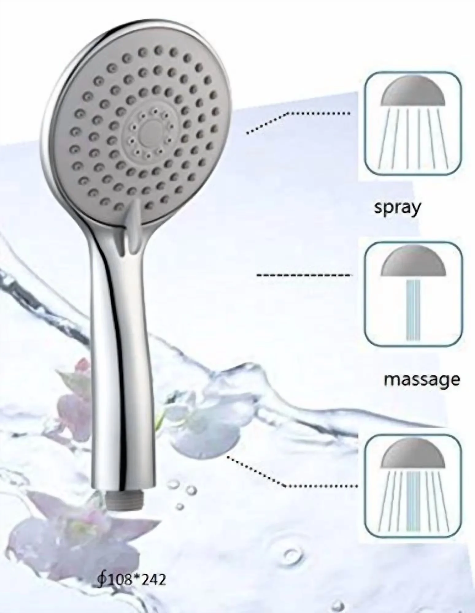 Professional Shower Head with Handheld, Easy to use and practical for everyone. - Model 730CC2