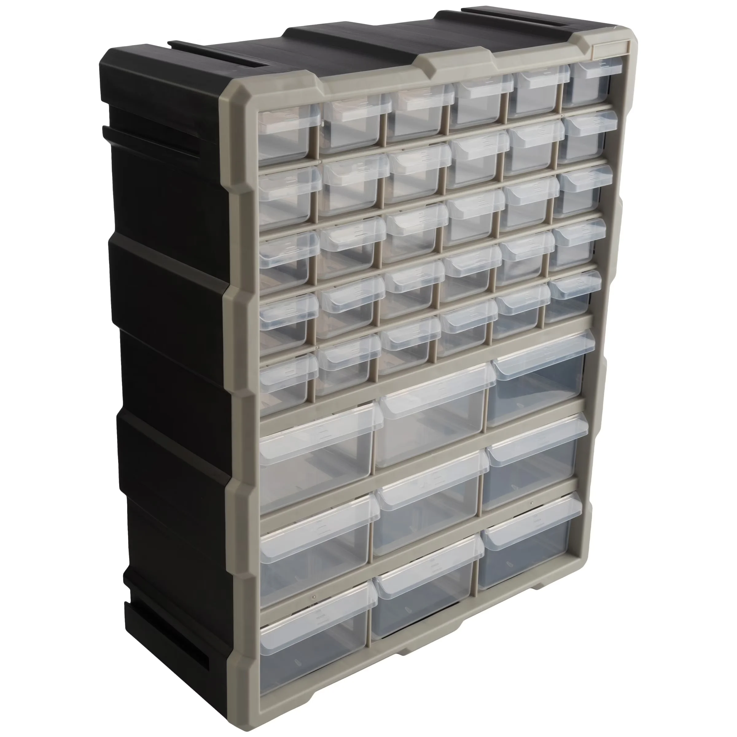 Innovative Toolstorage with Storage, Black, 39-Drawer Small Part Organizer - Black Polypropylene Model 12DC44