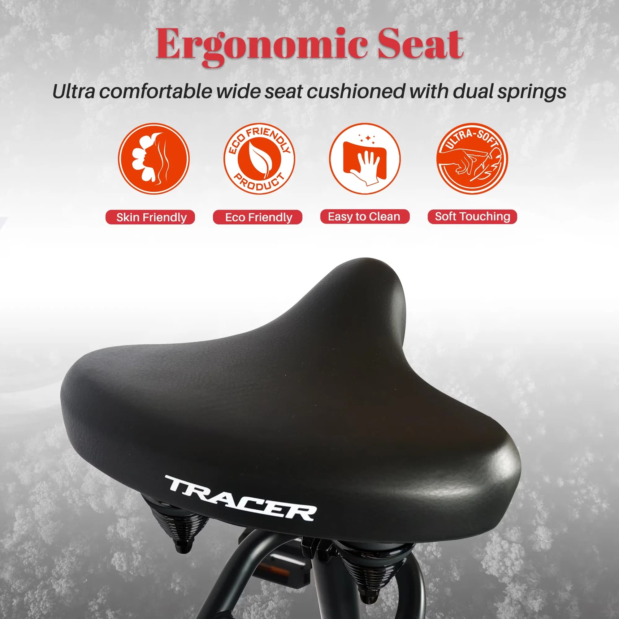 Quality Cruiser Bike with Adjustable Seat Height, Coaster Brake, High rise Handlebar - Matte Black Model F221FD