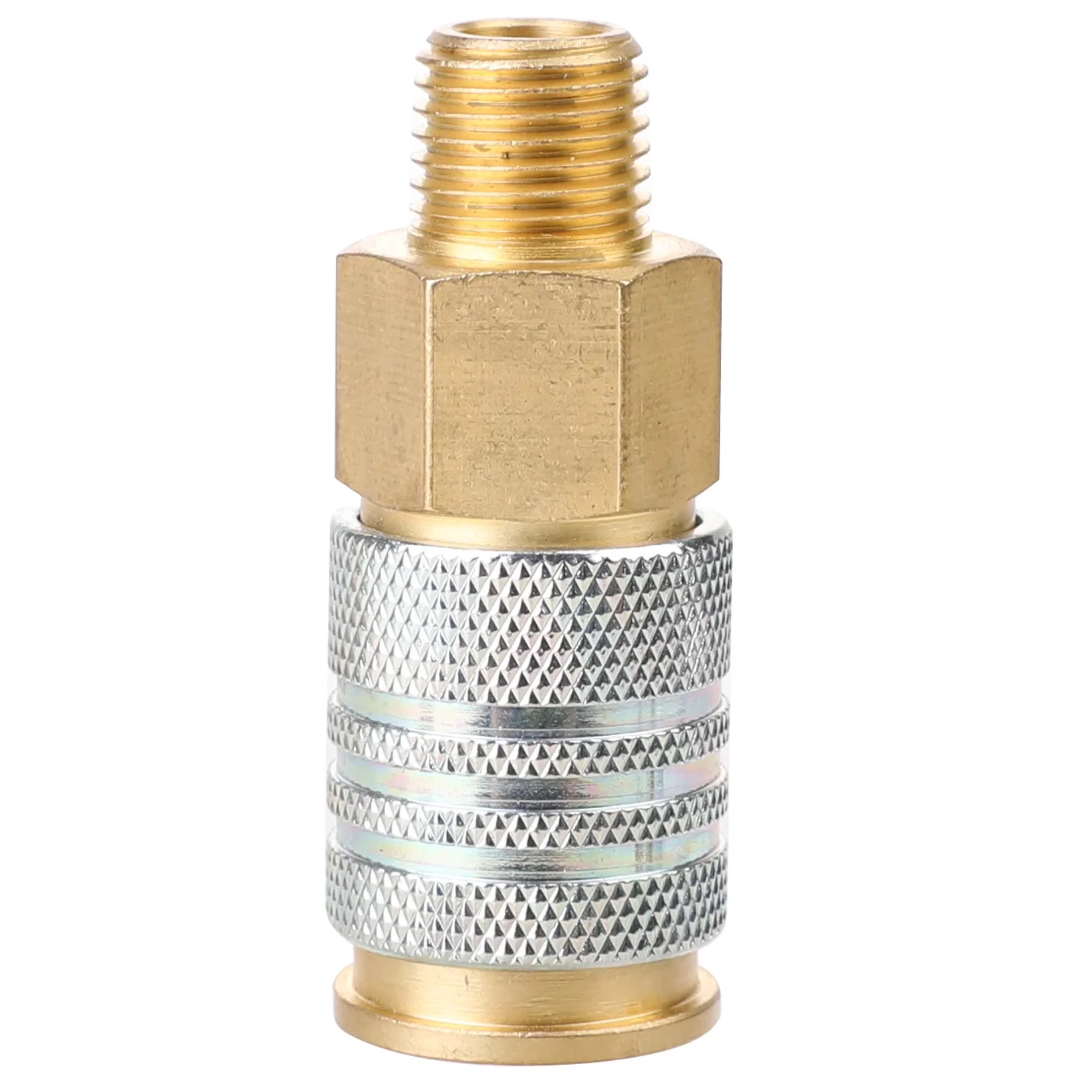 Air Tools Compressor Stylish with Lightweight, Color: Brass & Silver, Material: Brass & Steel - Brass, Steel Silver Model 125ACB