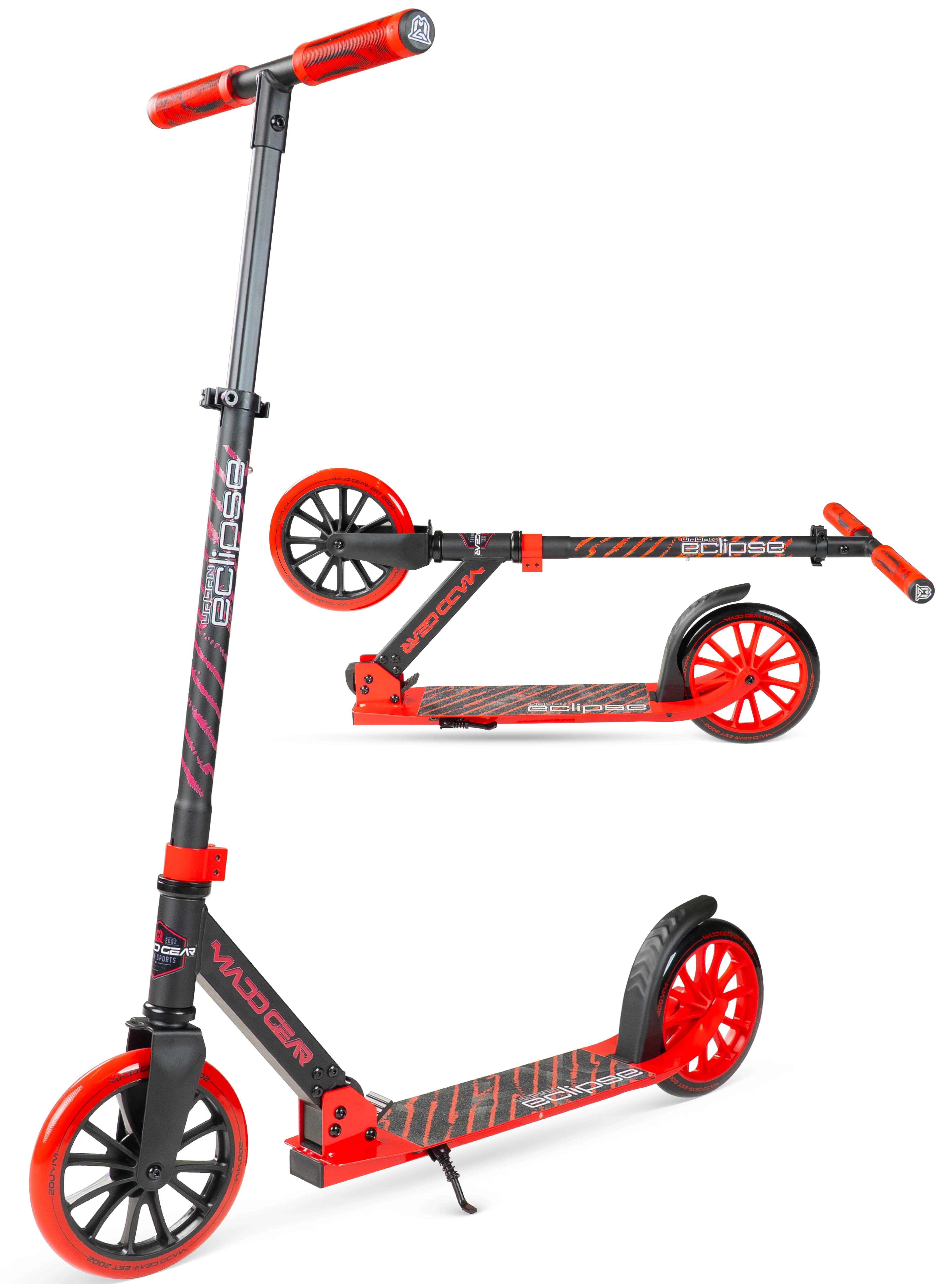 Scooter Professional with Foldable, ECLIPSE 200 RED, Eclipse Commuter 200mm Wheels - Steel Red Model 9700A6