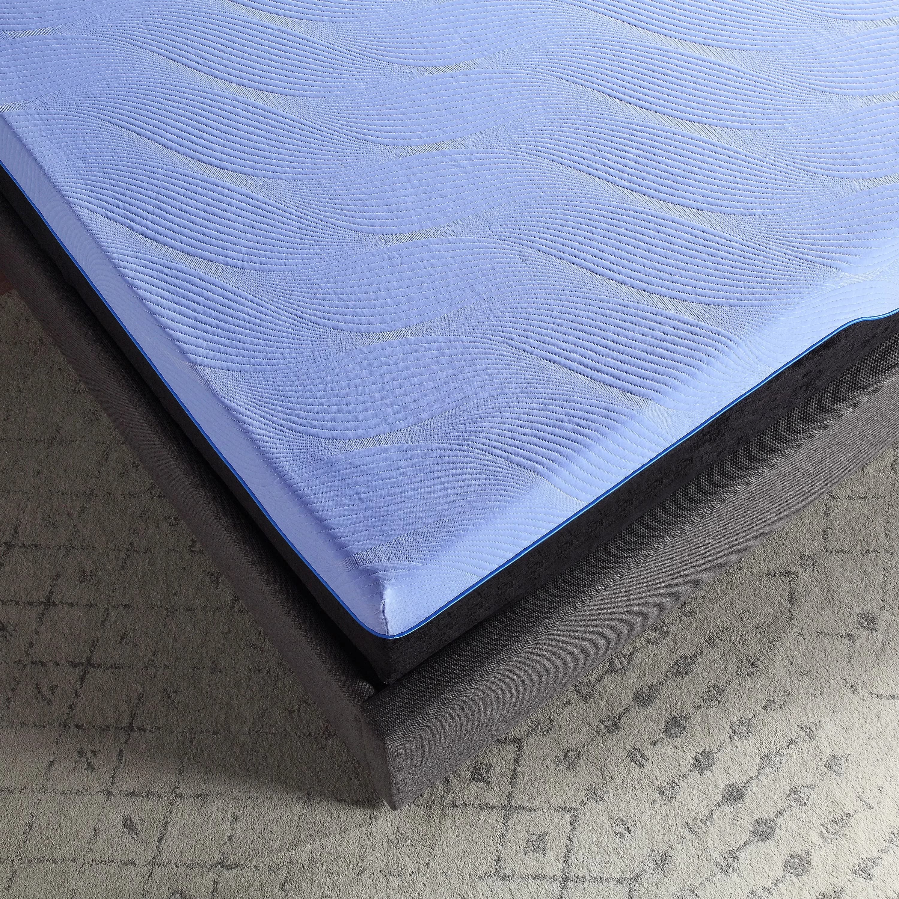 Professional Mattresses Accessory with Cooling Technology, Low Motion Transfer, Mattress-In-A-Box - Memory Foam, Coils Blue Model 1398DF