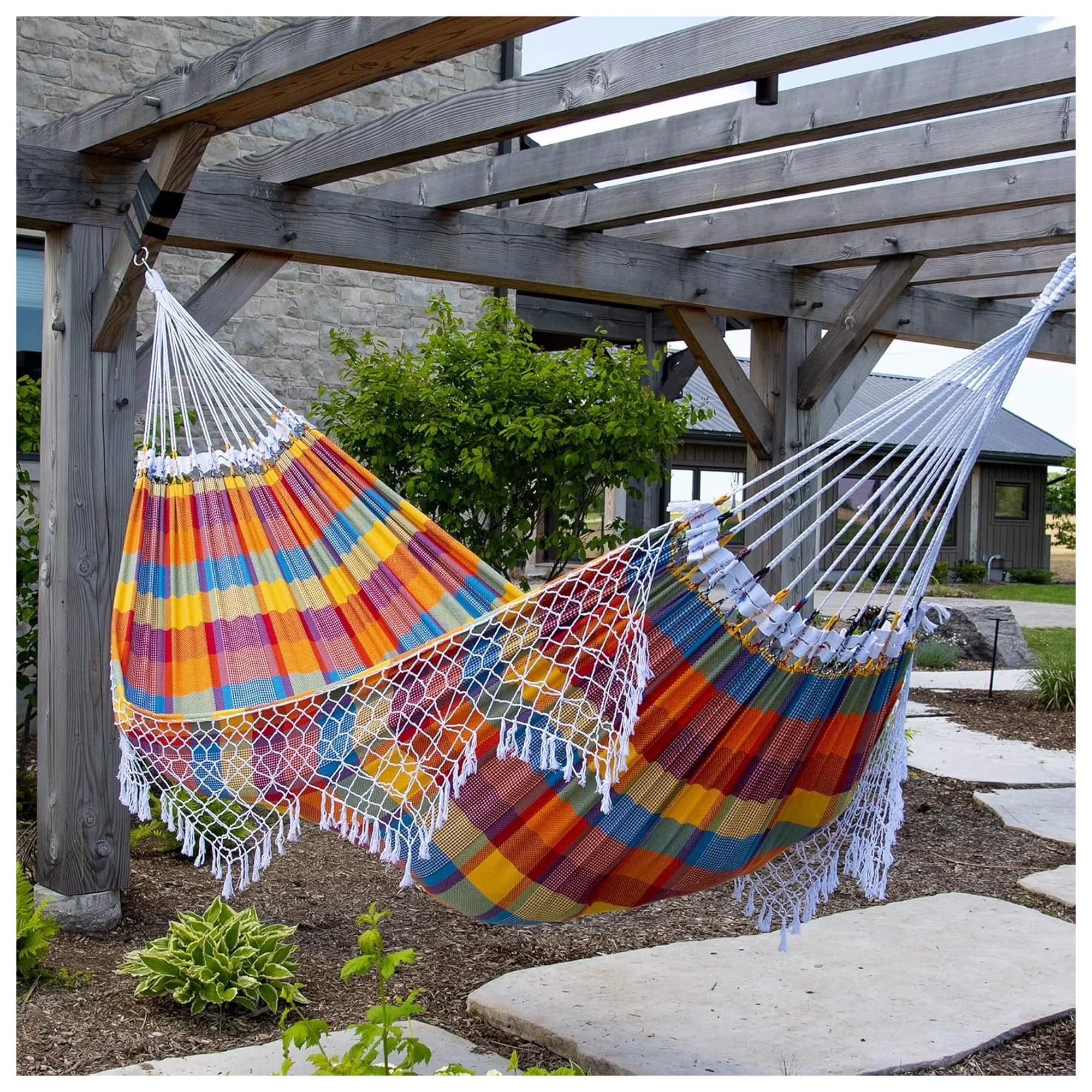Patio Chair Durable with Portable, Outdoor Hanging Daybed, Carnival - Cotton Double Model 725FFC