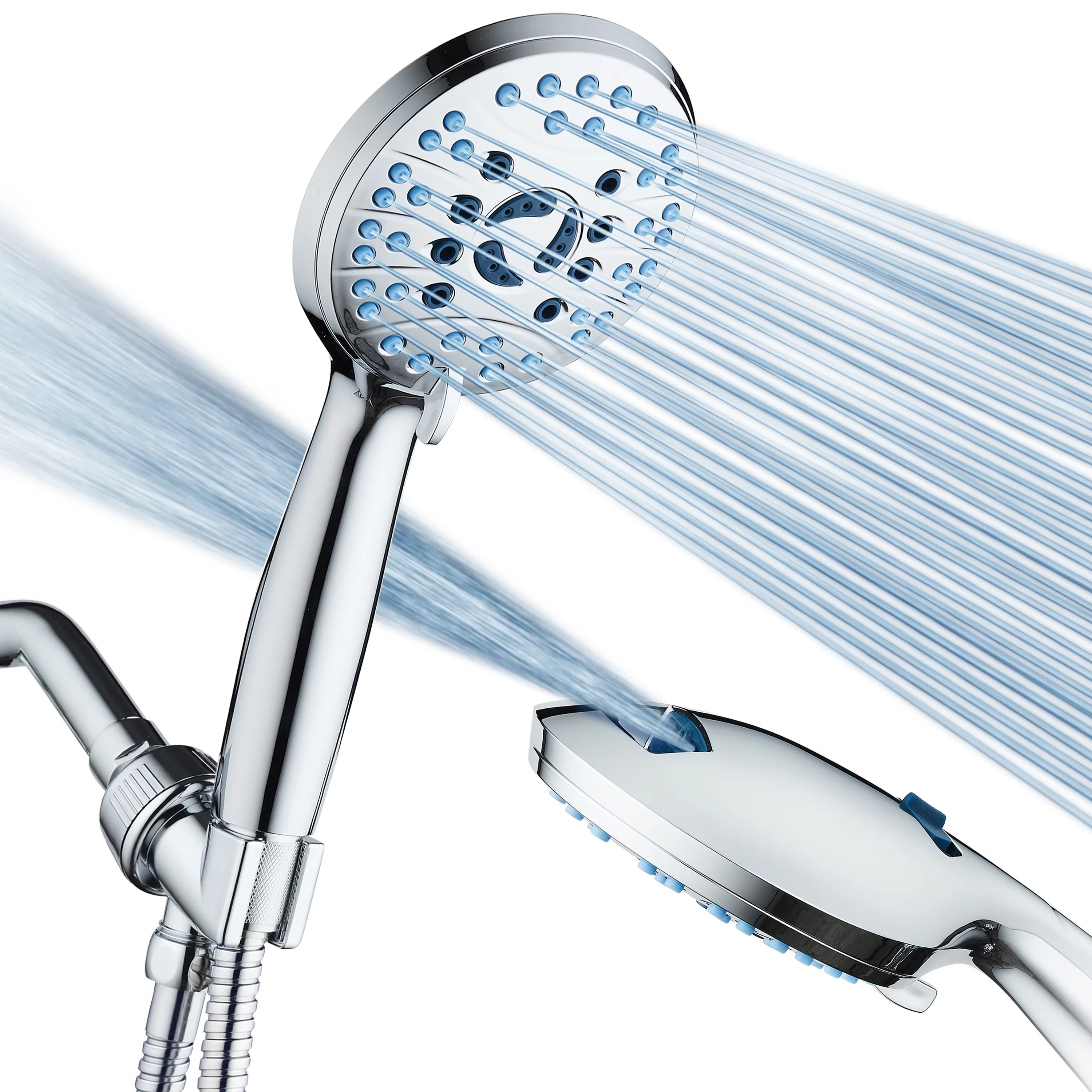 Efficient Shower Head with Adjustable, Luxury Handheld - Silver Stainless Steel; Plastic Model 8F42FF