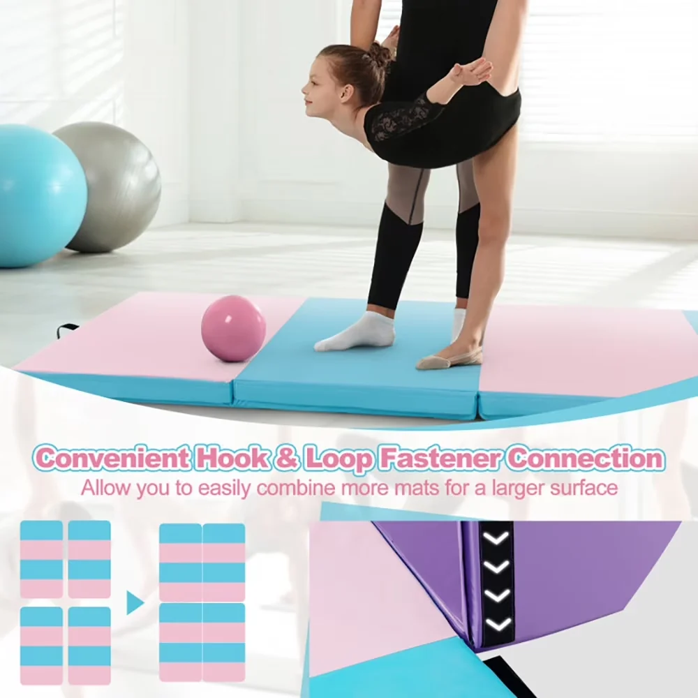 Premium Home Gym with Sweatproof, Folding, Folding Gymnastics Mat - Blue Pu, Epe Foam Model E81EDB