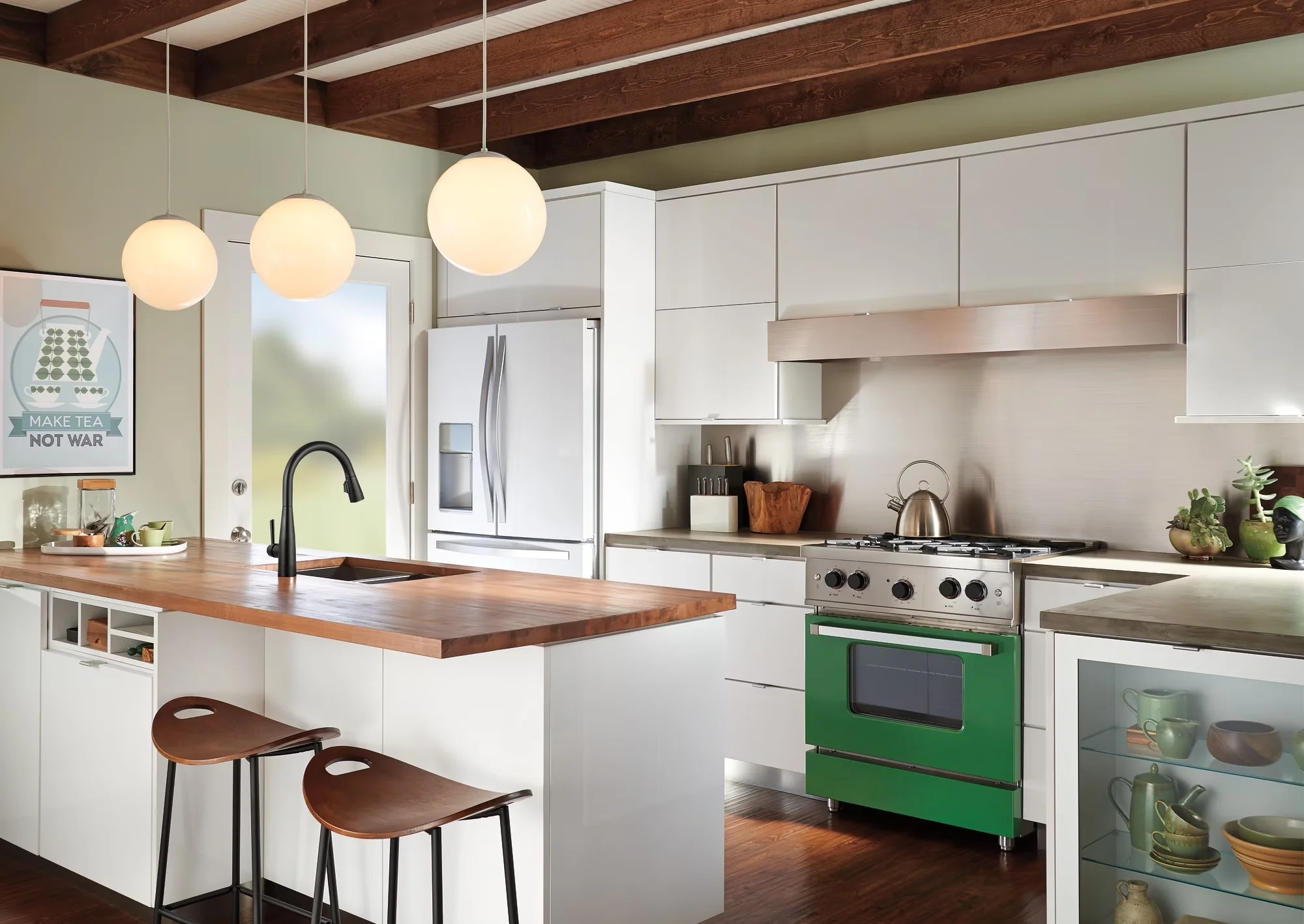 Premium Kitchen Renovation with 1 or 3-hole 8" installation, ADA Compliant - Metal Model B3F0B7