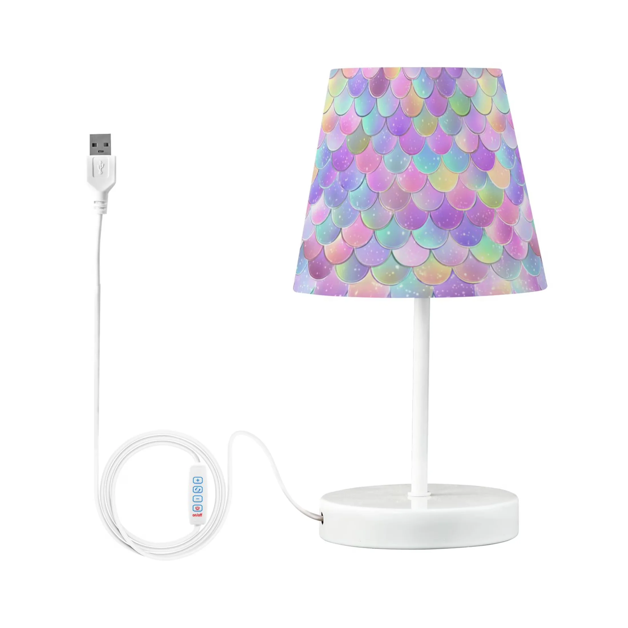 Stylish Table Lamp with LED, Dimmable, Touch Controls and Dimming Nightstand - Metal Multicolor Model E094C5