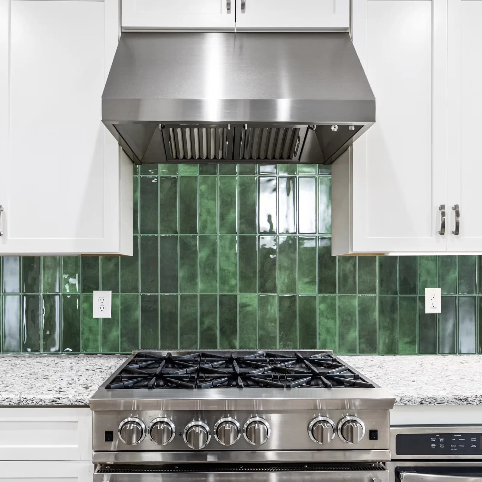 Versatile Bathroom Renovation with Easy Installation, Self-Adhesive Wall Tiles, 10Pcs Peel and Stick Backsplash Tile - Green Vinyl... Model 2F14C2