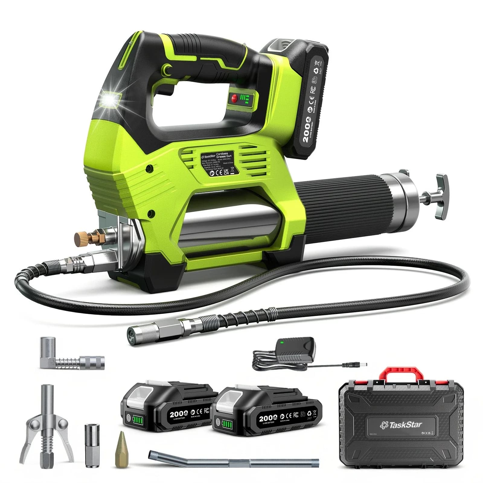 Premium Air Tools Compressor with Battery, Comfort Grip, Cordless - 12000PSI Model D5D134