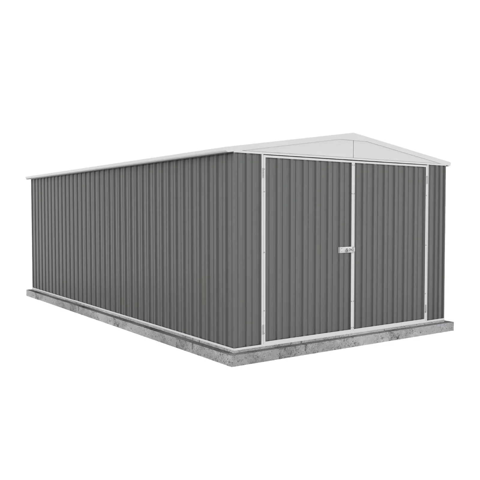Professional Shed with Woodland Gray - Gray Steel Utility - Professional Series Model F7FA67