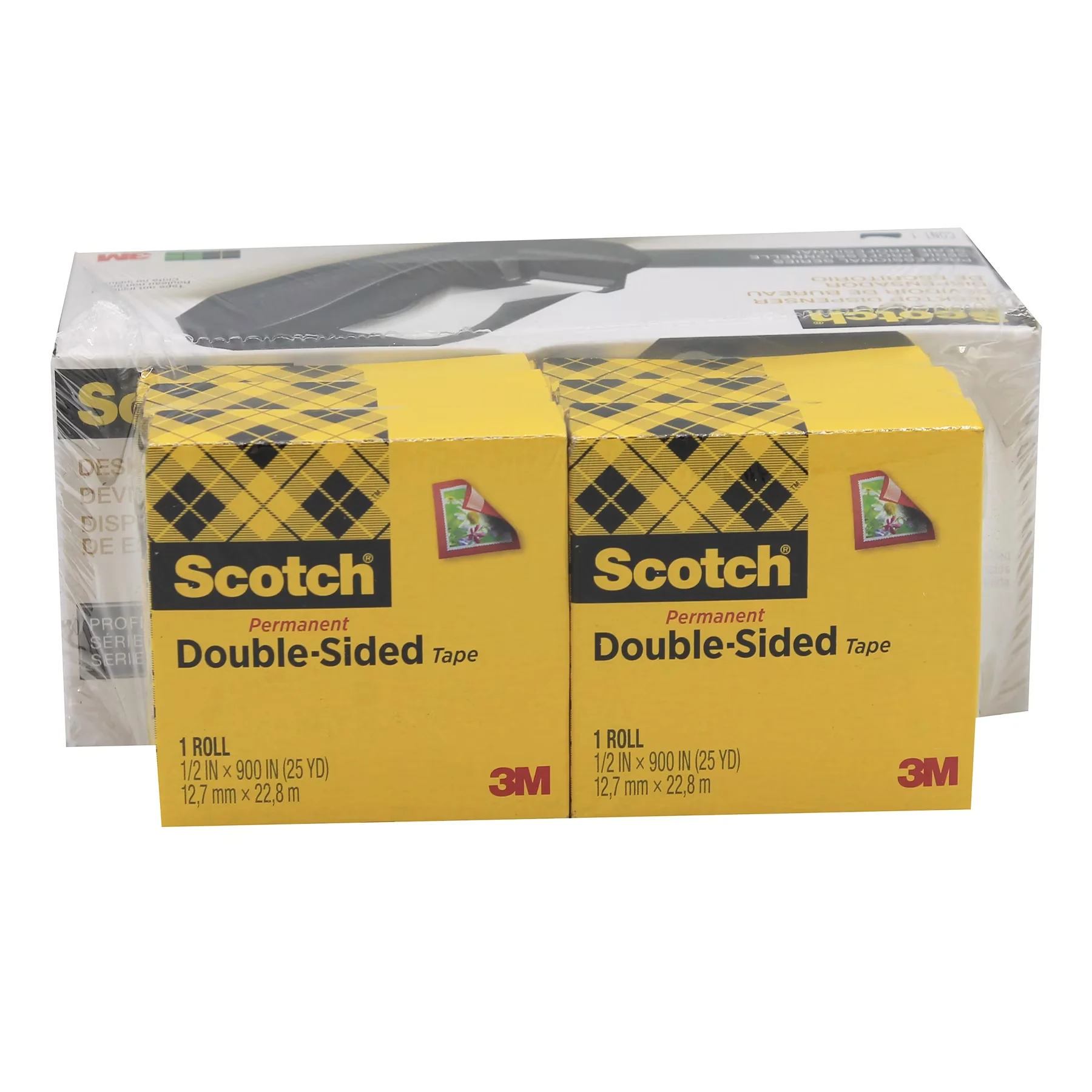 Premium Damage-Free Hanging with 1/2" x 900", C40 Dispenser - Clear Cellulose Film Products Model 32503C
