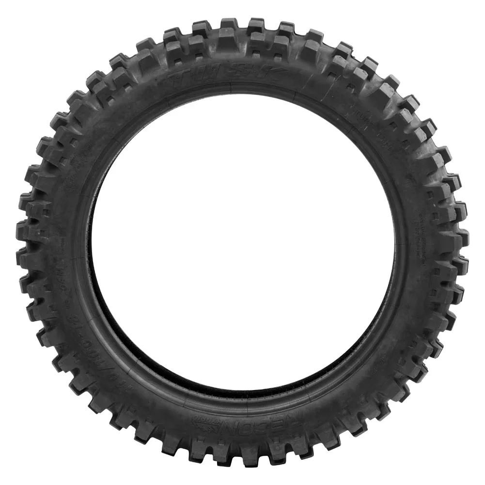 Reliable Motorcycle Tire with Recon Hybrid 70/100x19, Tube type tire. - Black Model F9C445