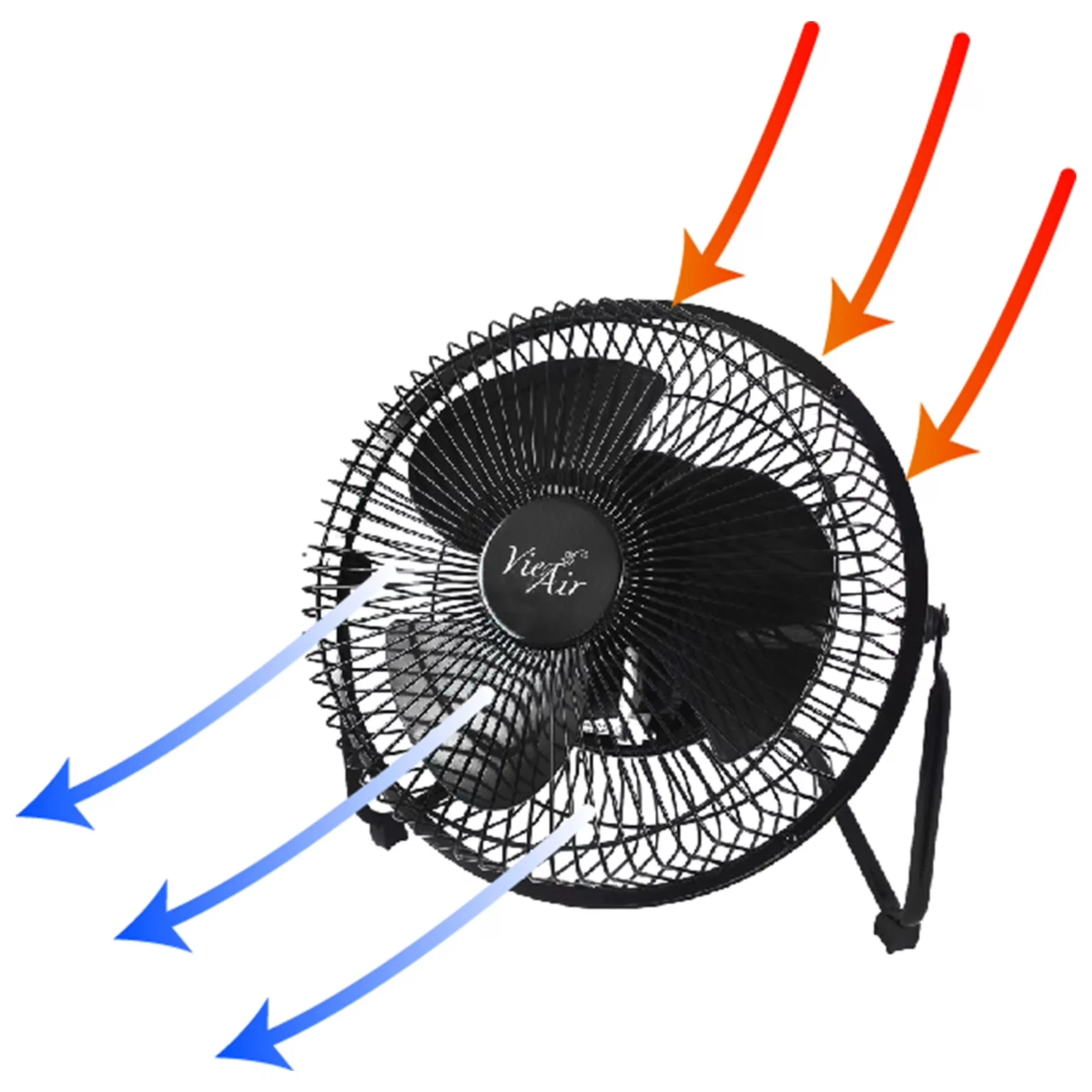 Efficient Fans In Cooling with Battery, Tilt Mechanism - Black Metal High Model 0EA279