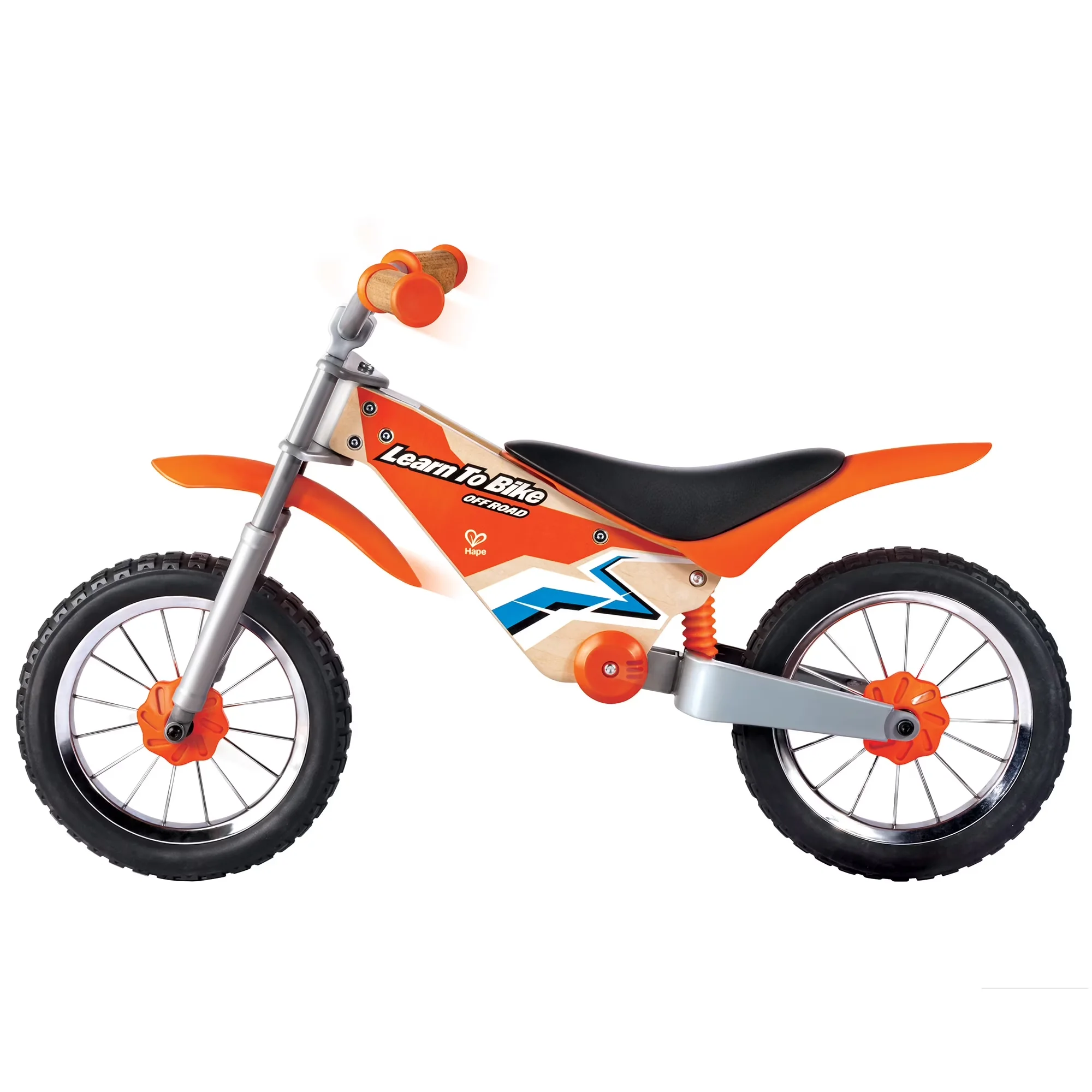 Kids Bike Versatile with Adjustable Handlebar Height, 2 Wheeled, Wood & Steel - Multi-Color Model A08AE4