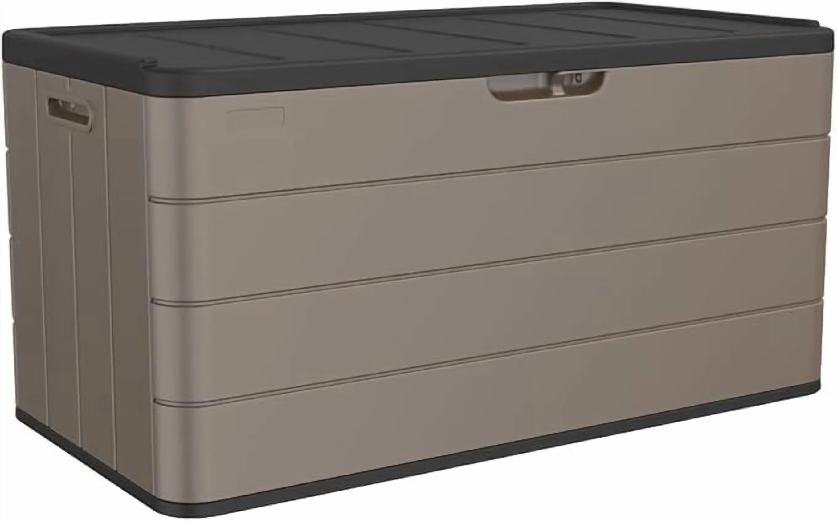 Durable Toolstorage with Waterproof, Seat, Wish you have a good shopping time! - Brown Resin for Patio, Garden Model F93B44