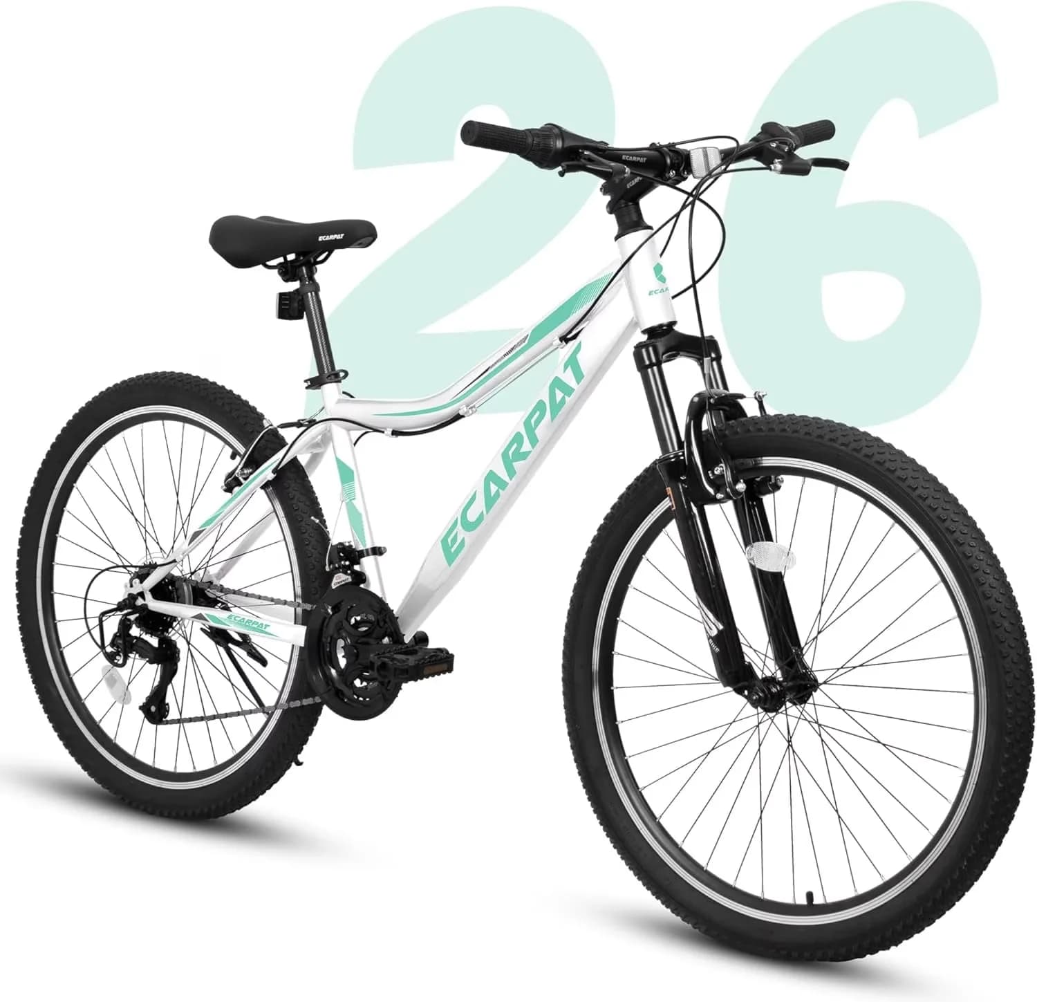 Stylish Mountain Bike with Lightweight, Womens 26 inch, Carbon Steel Frame - Model E004DA