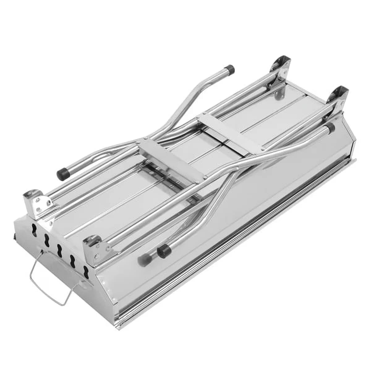 Sleek Flat Top Grill with Adjustable Air Vents, Outdoor BBQ - Stainless Steel Model 23D53D