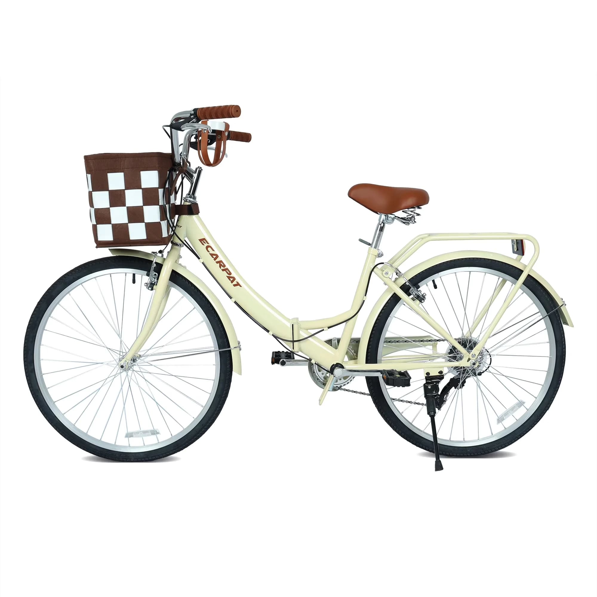 Stylish Cruiser Bike with Adjustable Speed, Adjustable Height, Beige - Beige Model BFBD43