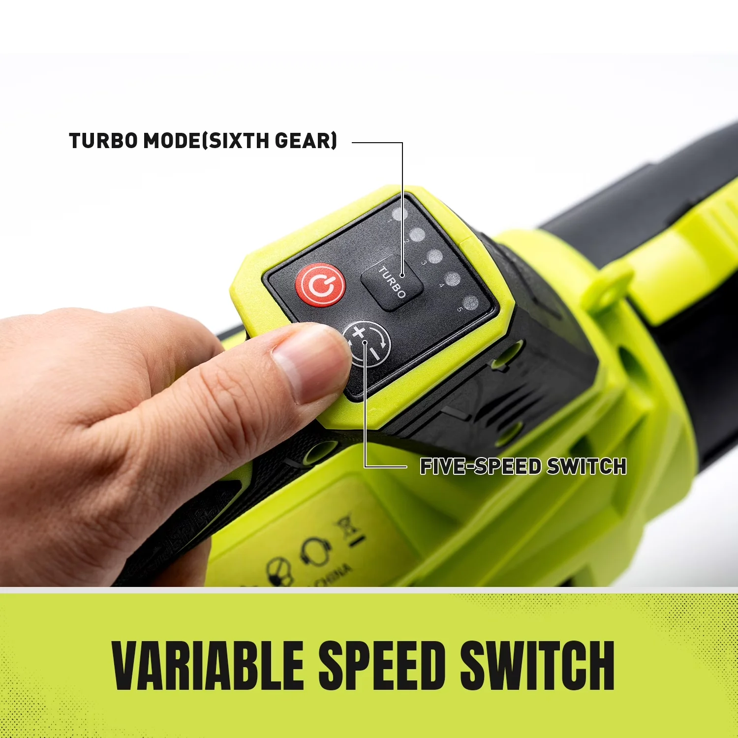 Quality Leaf Blower with Battery, Features 800 CFM air volume, Heavy-Duty Brushless - Model 0897B6