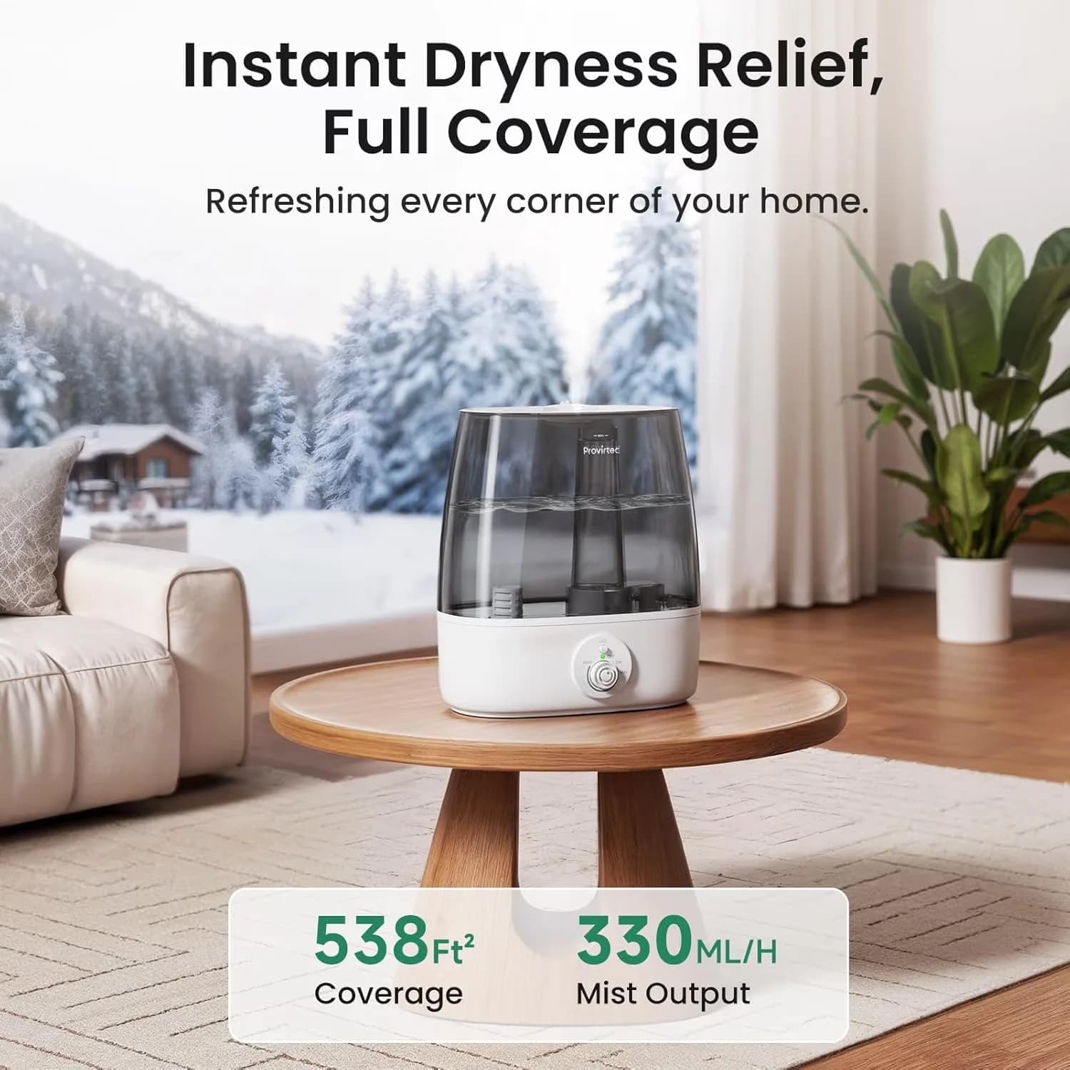 Classic Humidifier with 6.5L Clean Mist - White for Large 65H - Easy to Use Model 187C84