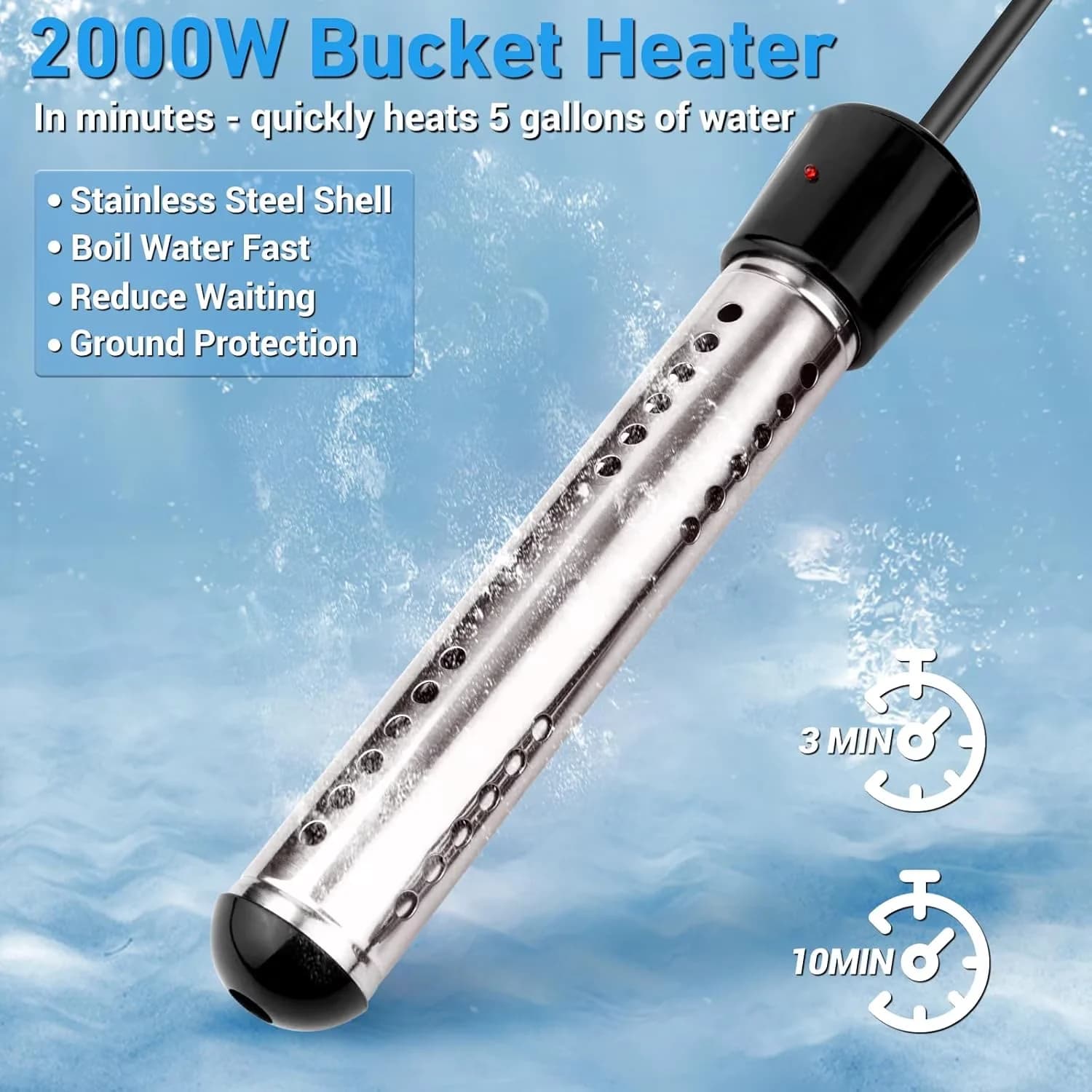 Plumbing Reliable with 1500W, Portable, Auto Shut-Off for Small - Sleek Profile Model CF58FF