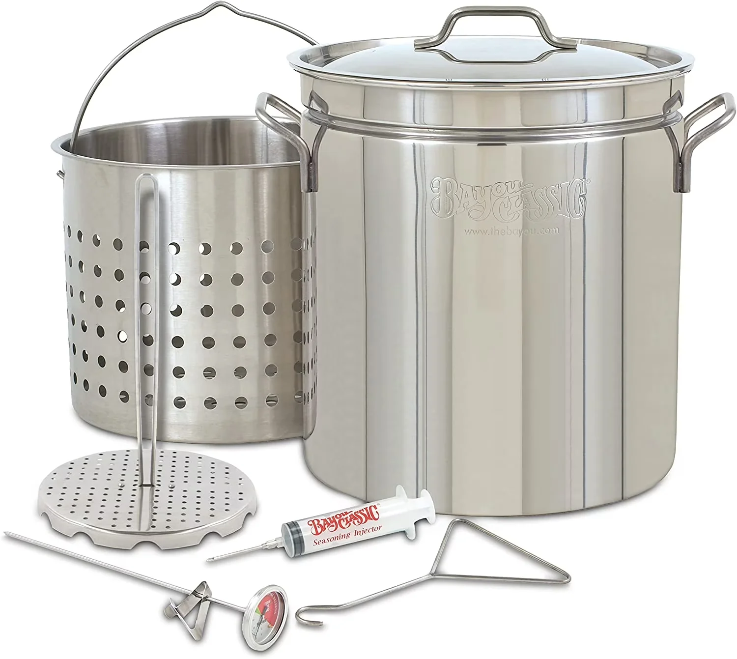 Outdoor Fryer Versatile - Stainless Steel Silver Oversized - Traditional Style Model DB47D7