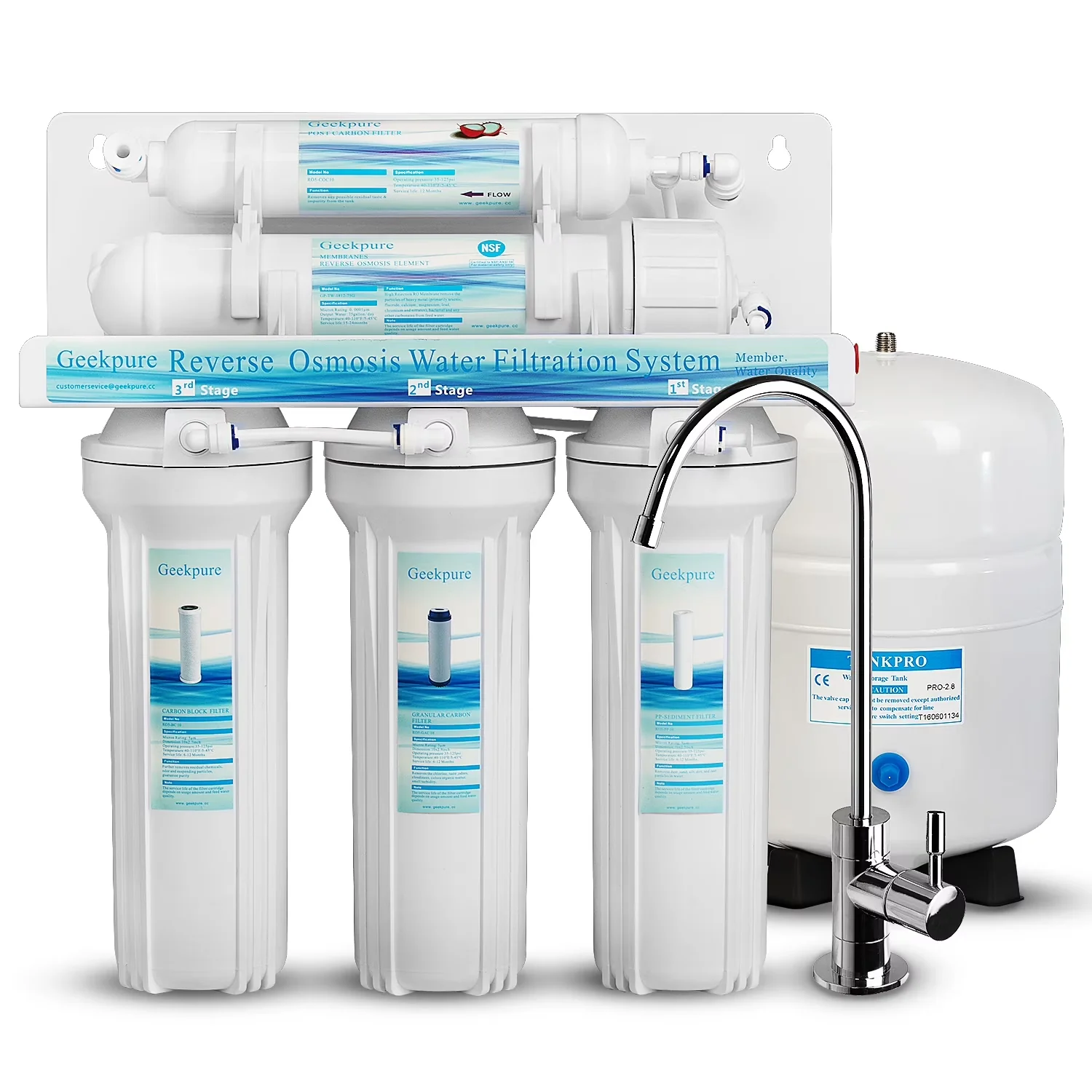Quality Water Filtration - White 75GPD - Compact and Portable Model A4D7D5