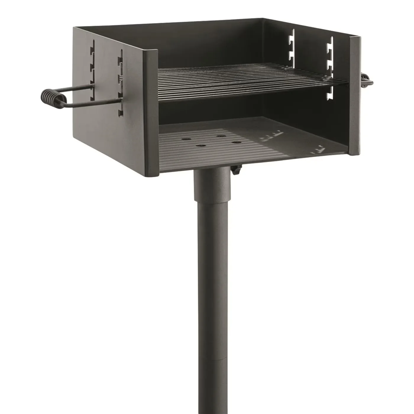 Modern Charcoal Grill with Heavy-duty, 5.5mm bottom and sides, 232.5-sq. in. grilling area, Large Heavy-Duty Park-Style - Stainless Steel Model 1334D7