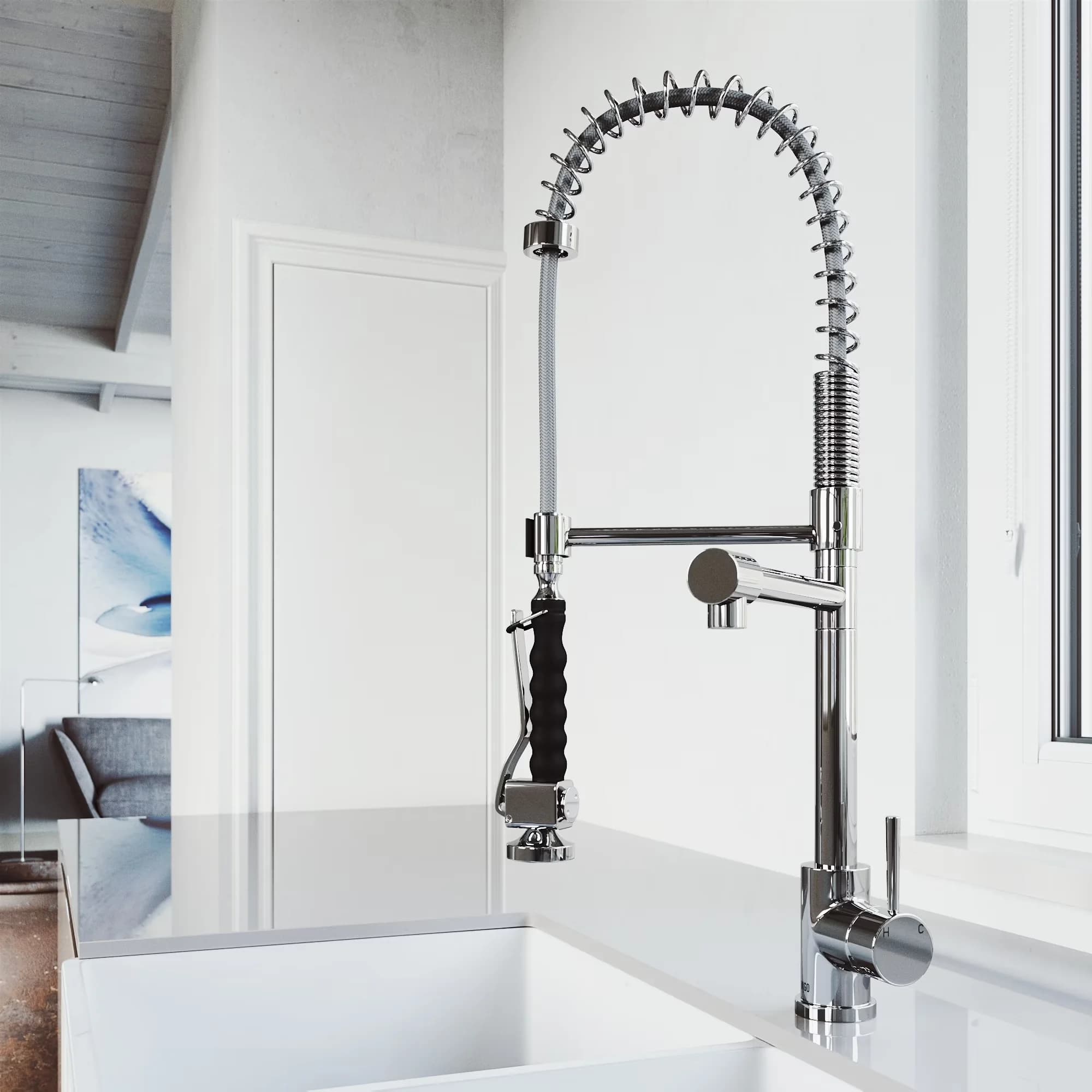 Kitchen Renovation Efficient with 360 Degree Swivel, Easy To Clean, Temperature Control - Brass Silver Model 4BA72D