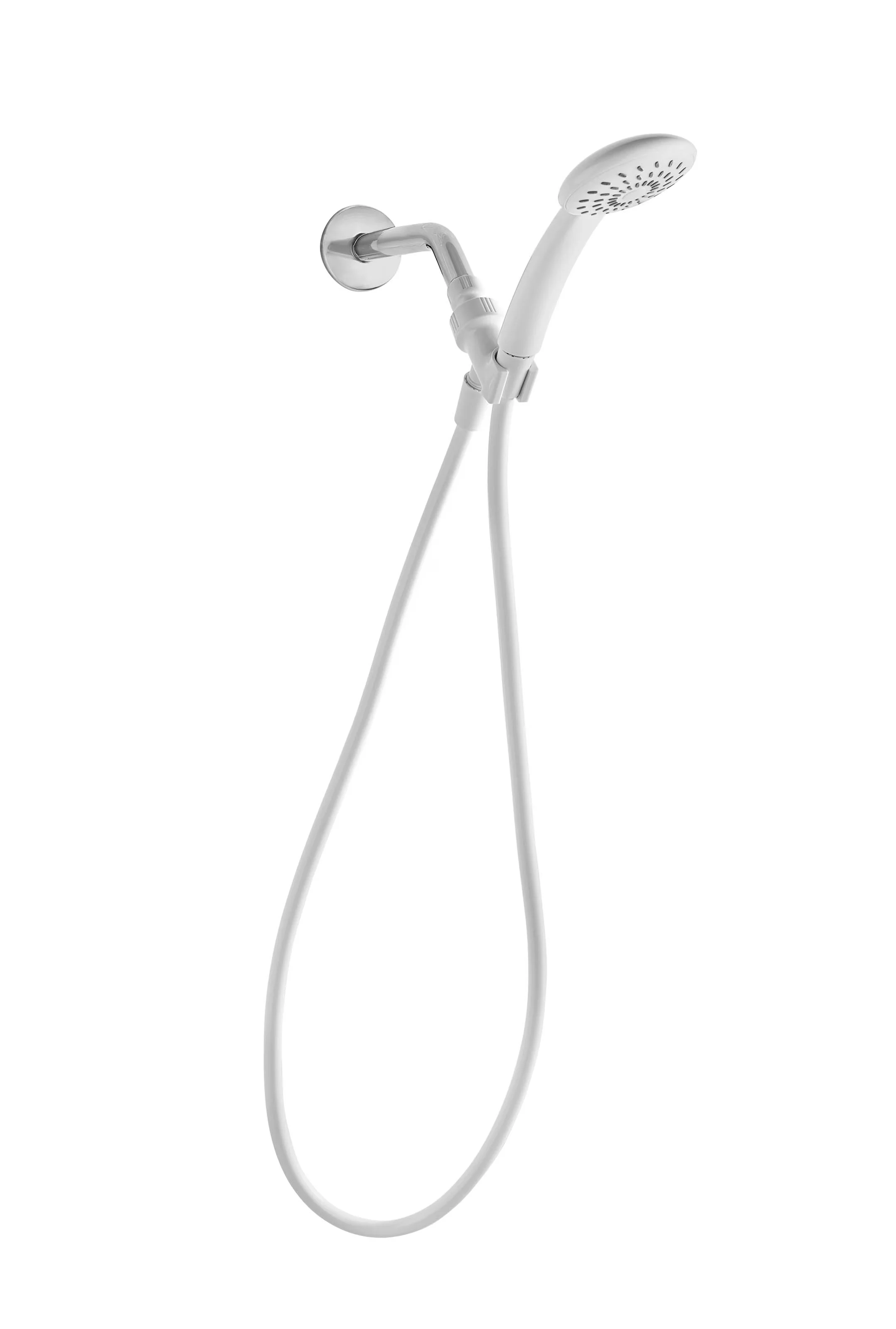Sleek Shower Head with Simple Installation, Watersense Labled, Easy To Install - Abs/Tpr/Pvc/Pom/ Sus/Rubber White Model 61B5FD