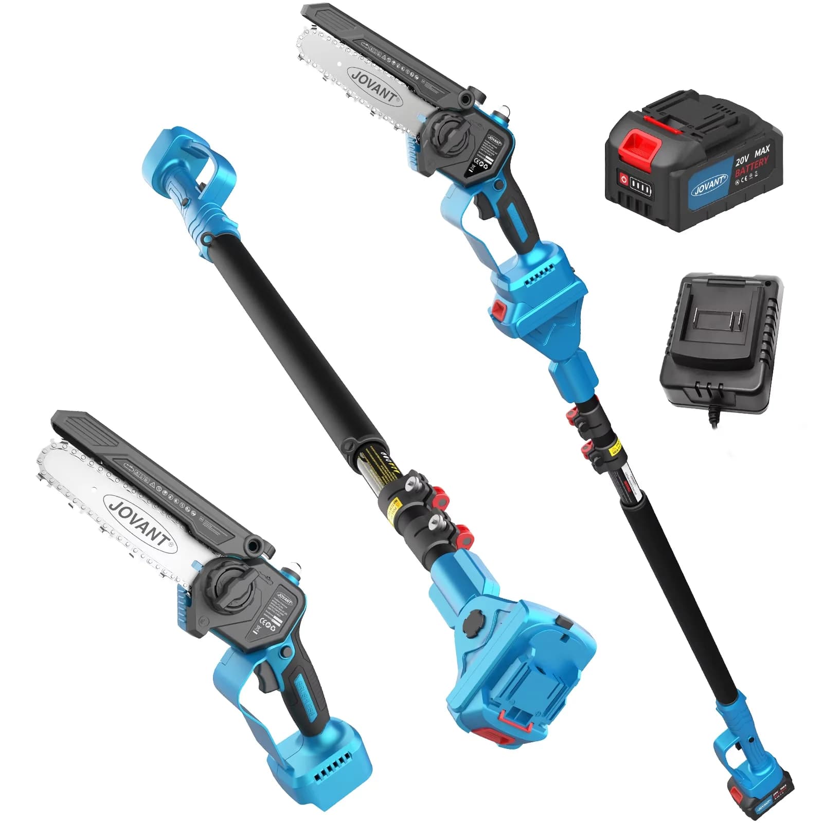 Sleek Pole Saw with Battery, 20V, Automatic Chain Oiler - 15 - Long-Lasting Performance Model AF2060
