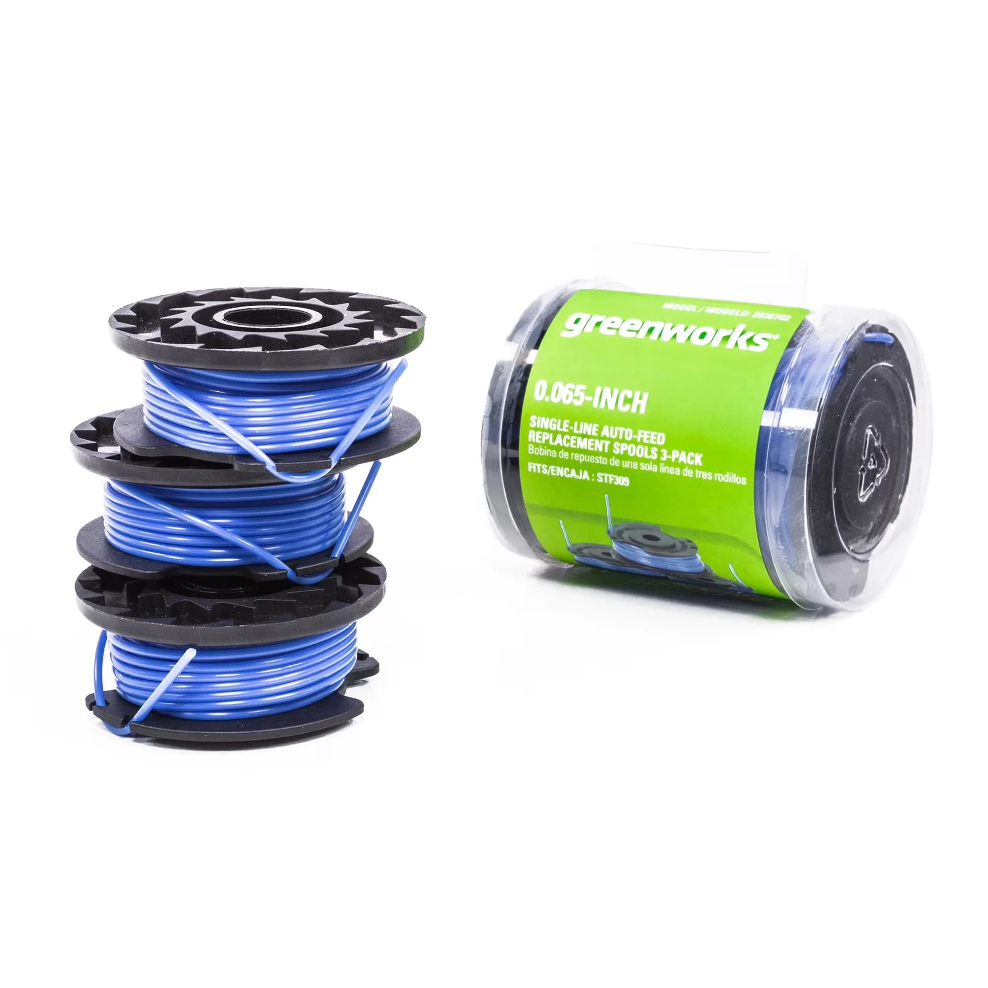 Innovative String Trimmer with 40V, 3-pack of Replacement Spools, Easy to Remove & Replace - Blue Model D14A72