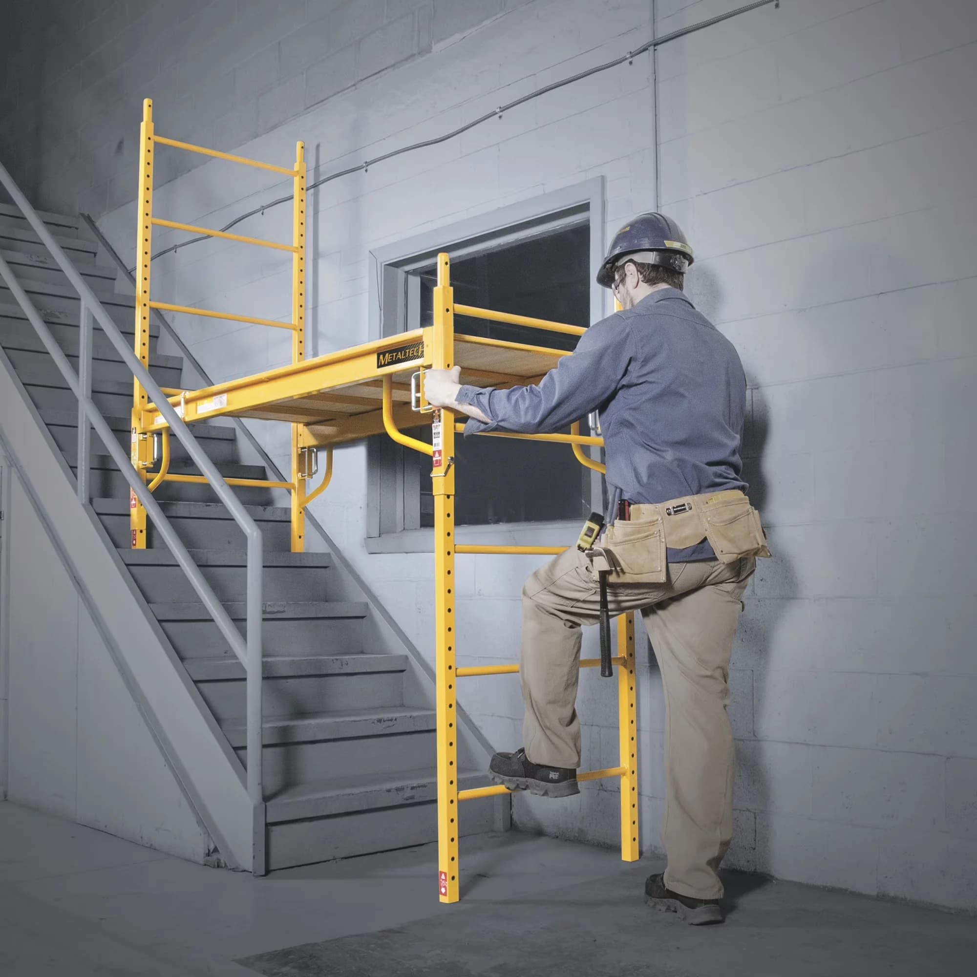 Reliable Ladders And Step Stool with Adjustable, Multipurpose 6ft. Baker-Style Scaffold, Model# I-CISC - Steel Model 62BE1F