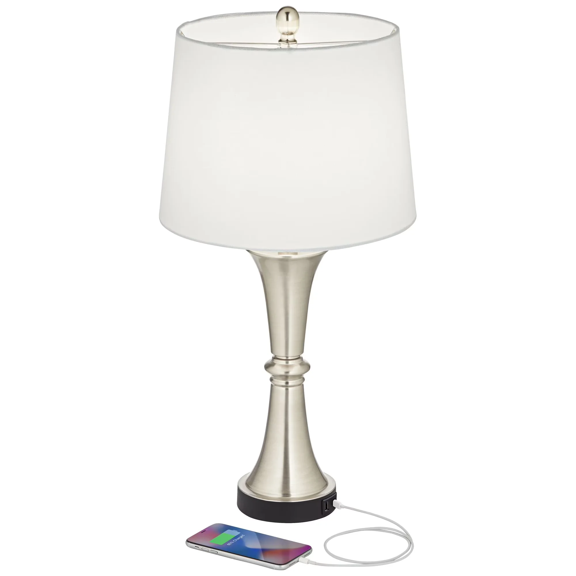Innovative Lamp Set with LED, Energy Efficient - Metal Silver for Living Room, Bedroom Model 1E87FB