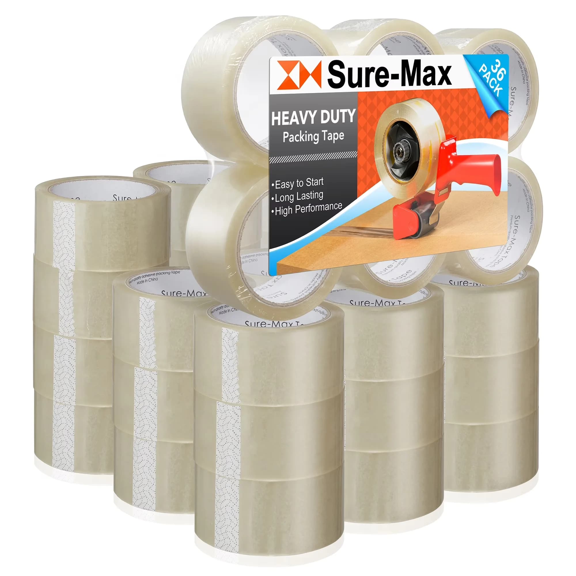 Modern Moving with 60-yards per roll, 2" wide tape with 3" core - Acrylic Clear Model 0BE002