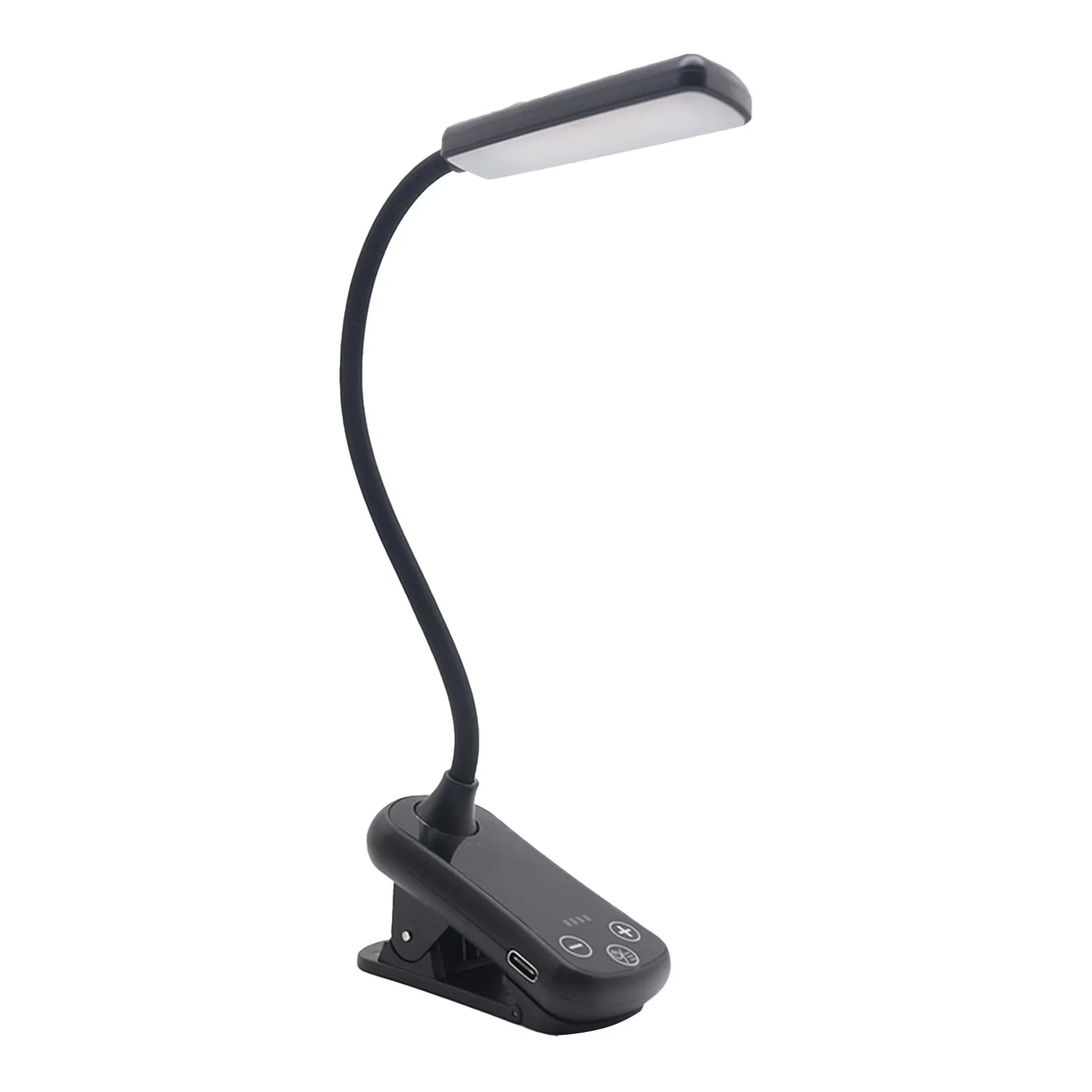 Quality Desk Lamp with LED, Battery, LED Rechargeable Night Light Book Lights - Black Abs for Dorm Model 7E2259