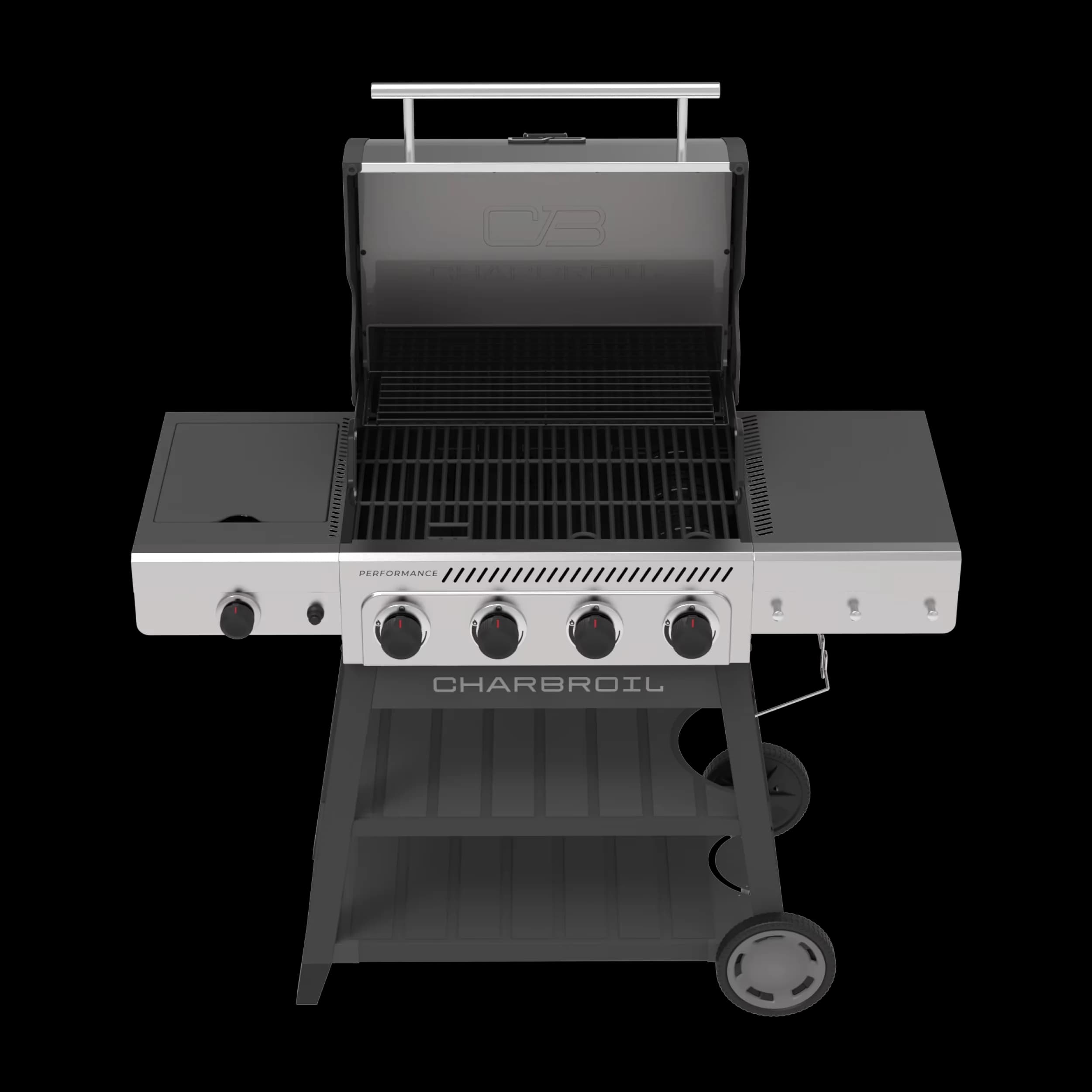 Gas Grill Essential with Tool Holder, Warming Rack - Heavy Duty Steel Gray Model 0DA0CA