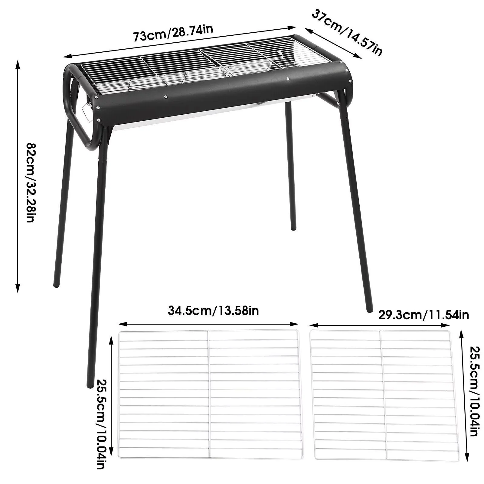 Flat Top Grill Stylish with Portable, Foldable - Stainless Steel Black, Silver Model 0374EC