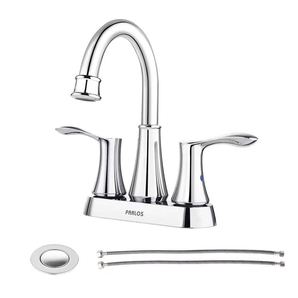 Innovative Bathroom Renovation with Easy Installation, Swivel Spout 2-Handle Sink Faucet - Polished Chrome Stainless Steel Model BD3518
