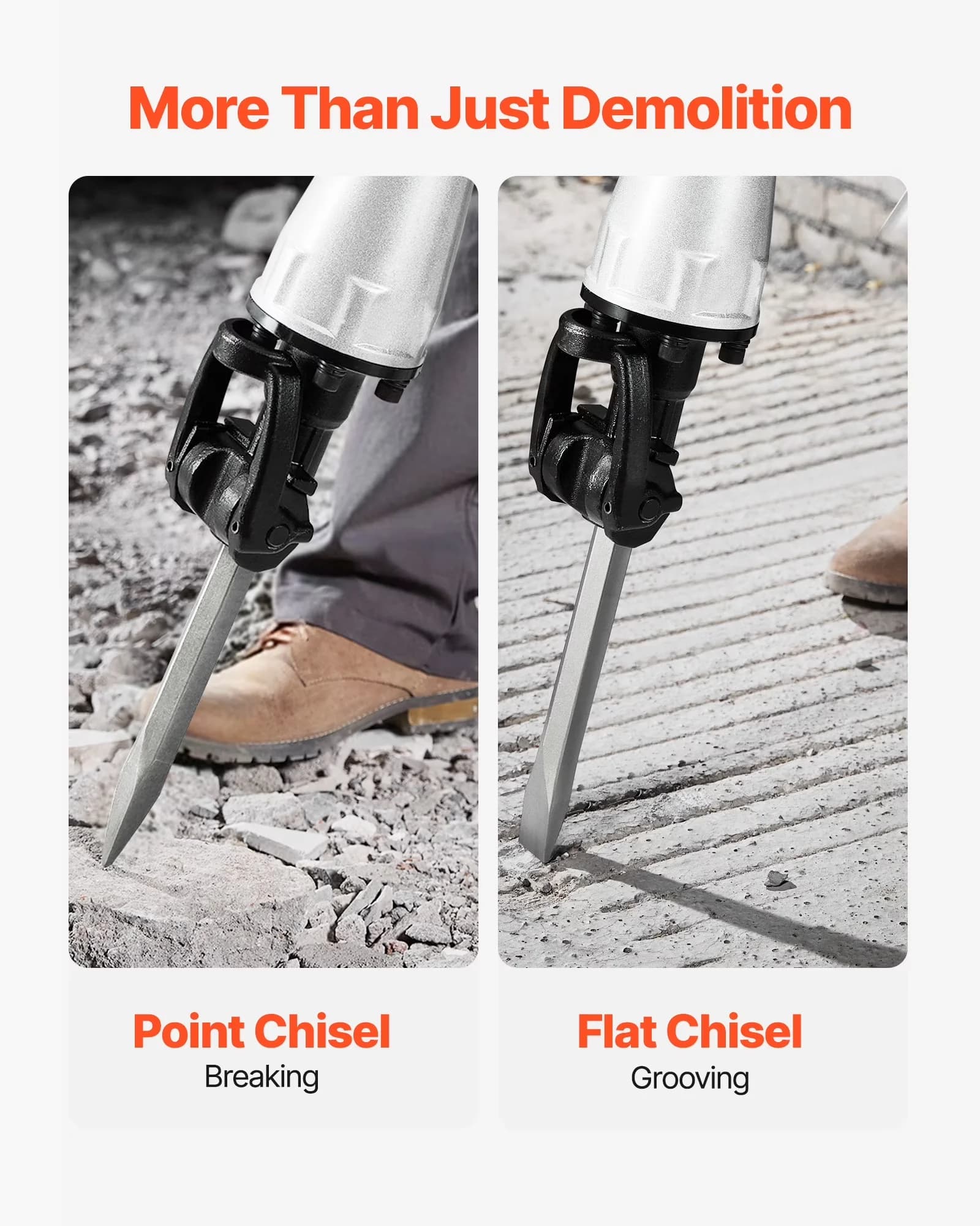 Premium Drills Driver with 2100W, 2 Point Chisels, Demolition Jack Hammer - Model FBA7D8