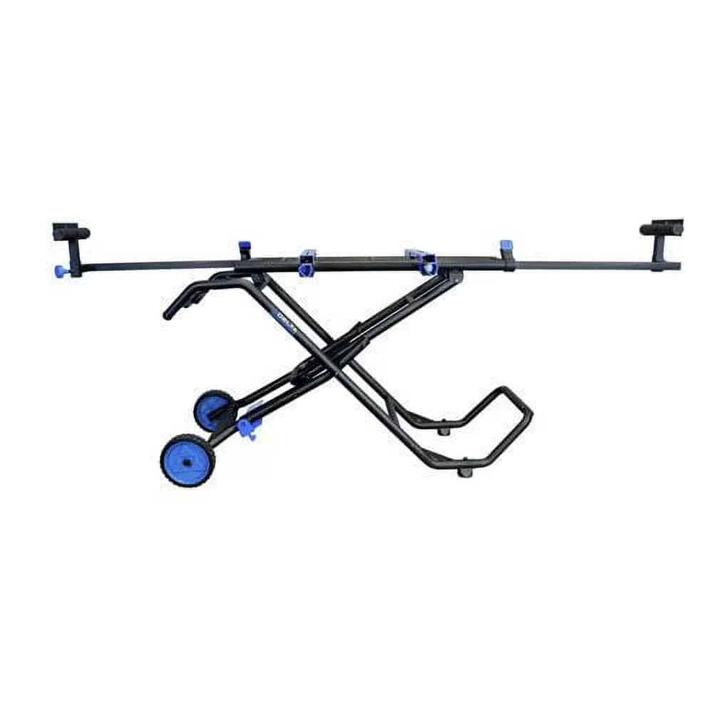 Durable Woodworking with Storage, 36-260 Flolding Miter Saw Stand w/wheels - Od Steel Tubing, Steel Model 2F381C