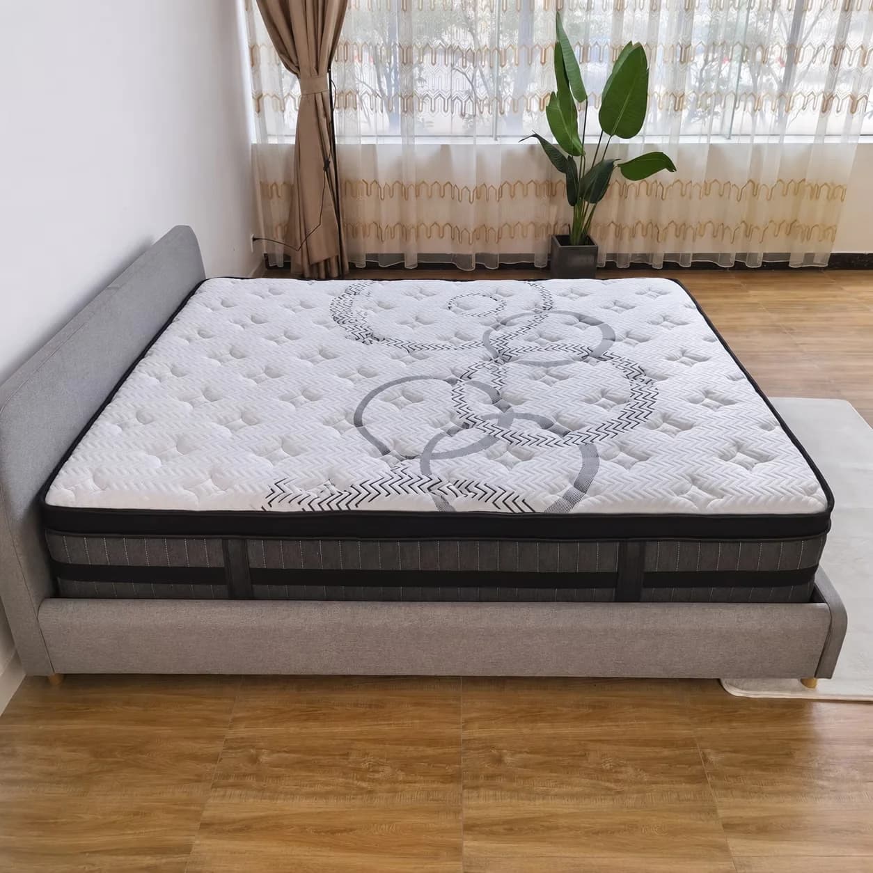 Quality Mattresses Accessory with Cooling Technology, Mattress in a Box, Pocketed Springs - Gel Memory Foam Gray Model 79B663