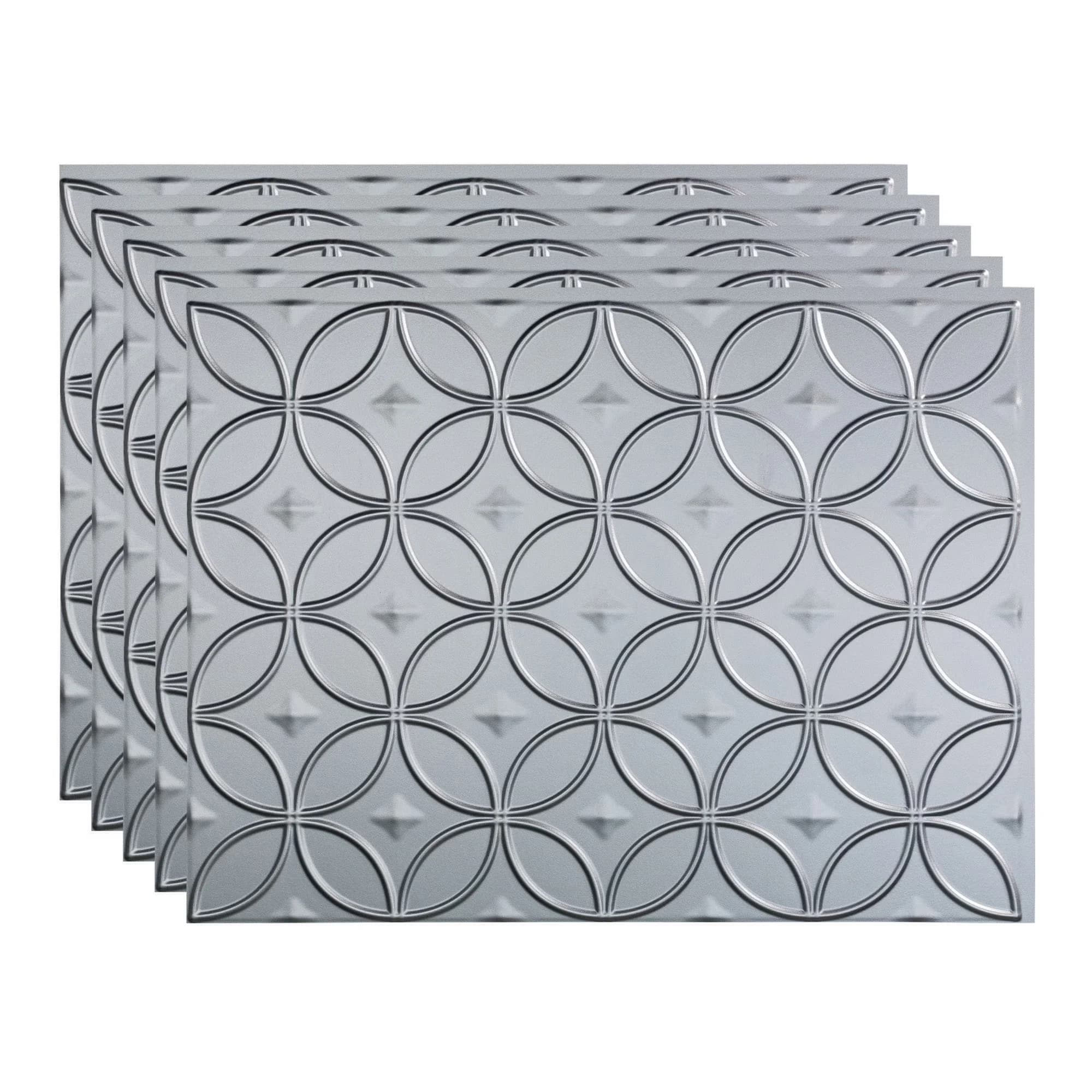 Modern Kitchen Renovation with Easy Installation, Includes 5 panels (covers 15 sq ft) - Vinyl Silver Model DCE3C4