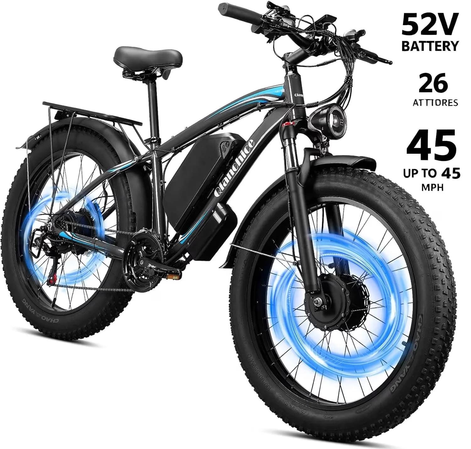 Modern Electric Bike with Battery, 5000W, 52V - Standard Series Model 7092C1