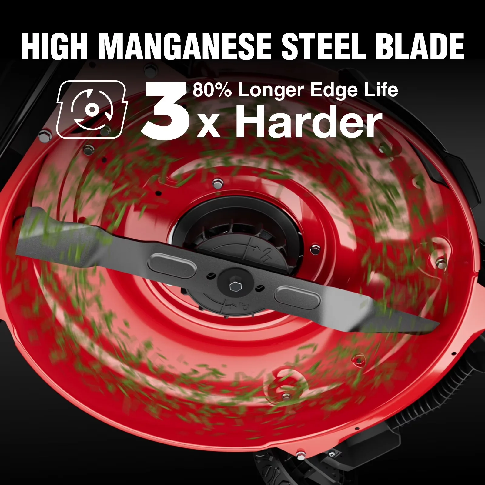 Quality Push Mower with Mulching, Bagger, Adjustable Cutting Height - Red Model 3C0A35