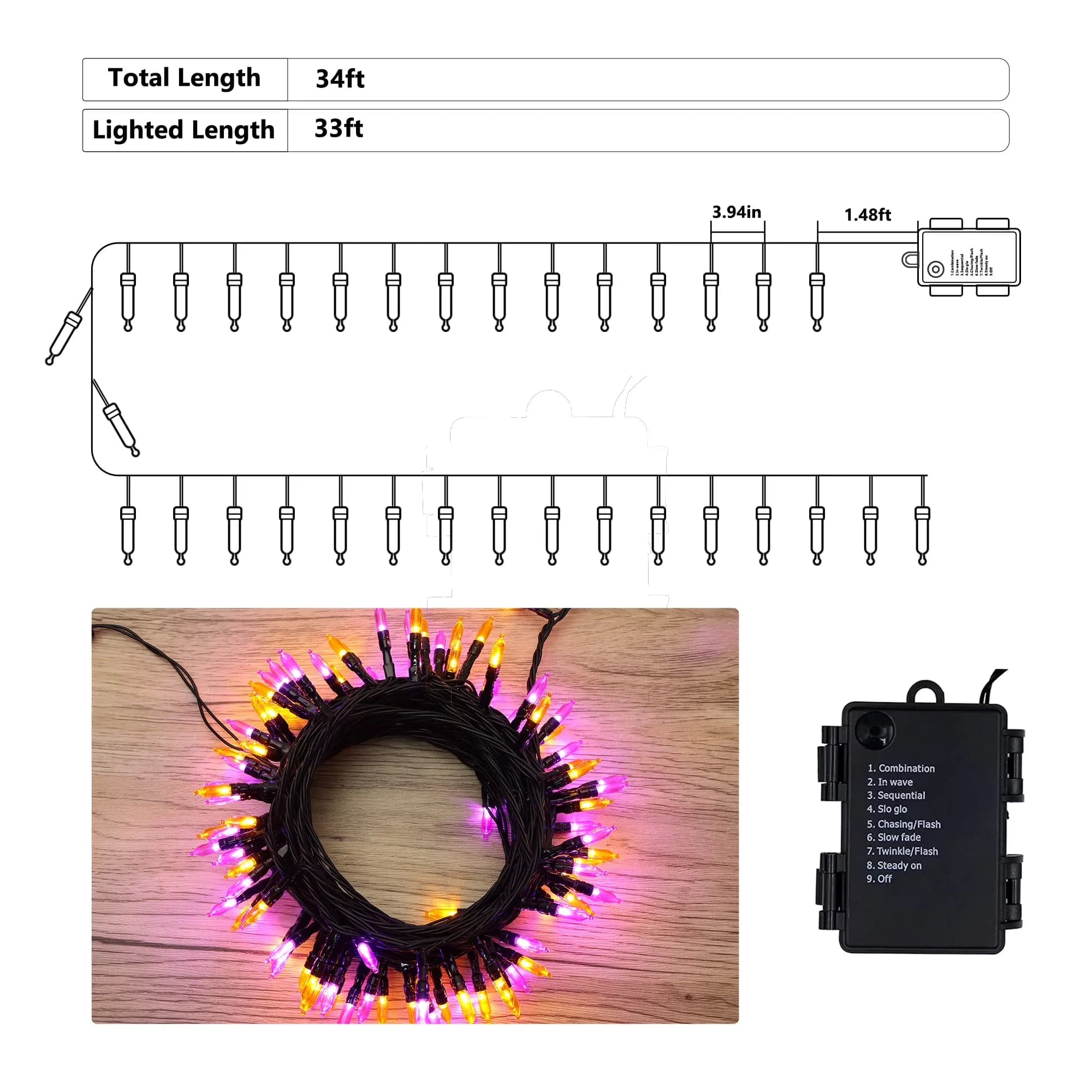 Premium Novelty Light with LED, Battery, Shatterproof - Led Multicolor Model 10DA69