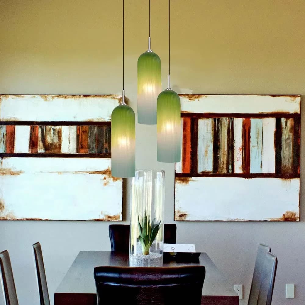 Versatile Ceiling Lights Fixture with LED, 60W, Dimmable - Glass PD411-BUGN Model 9C1248