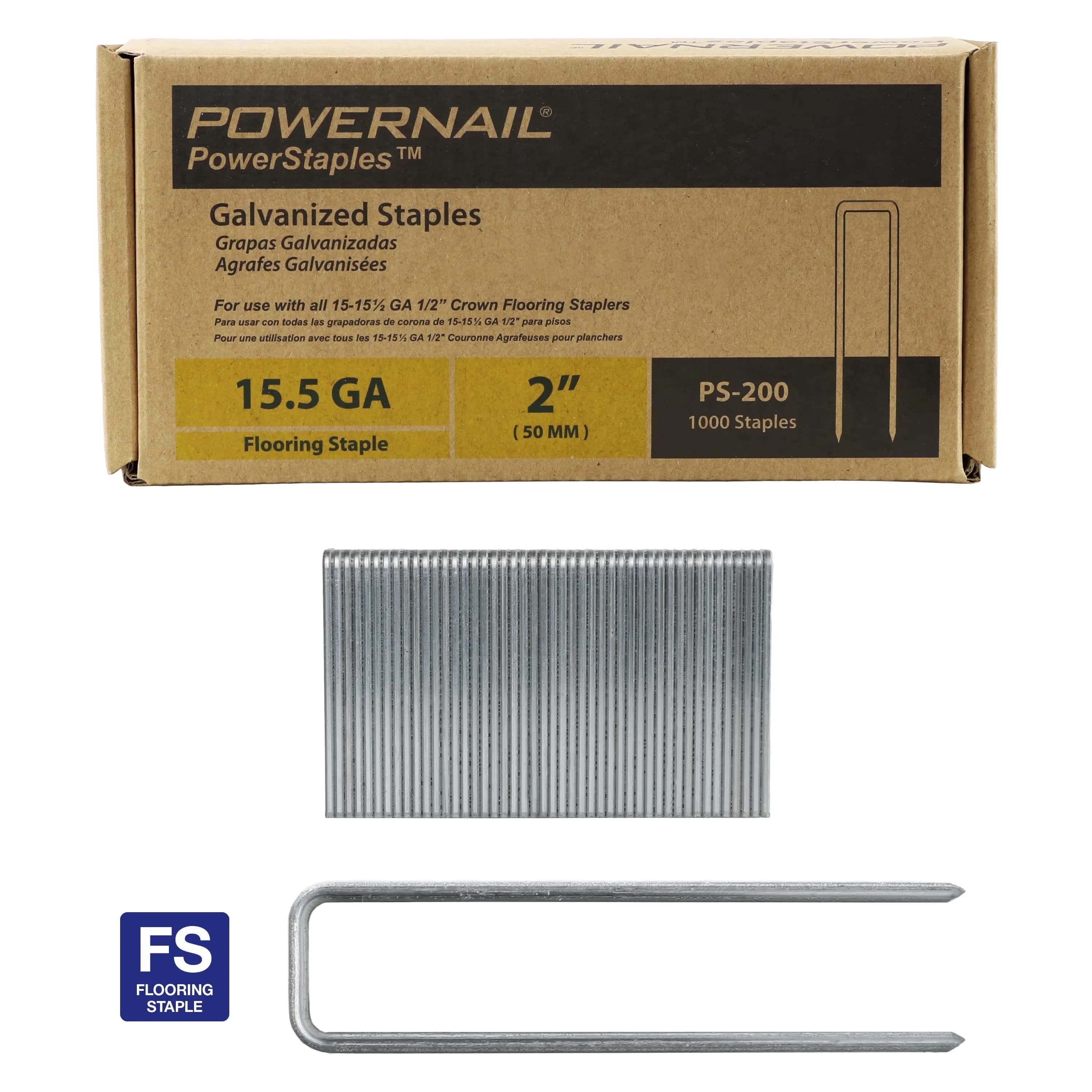 Pro Tool Versatile with PACKAGE – Box of 1,000 count staples - Steel PS200 Model 68344B